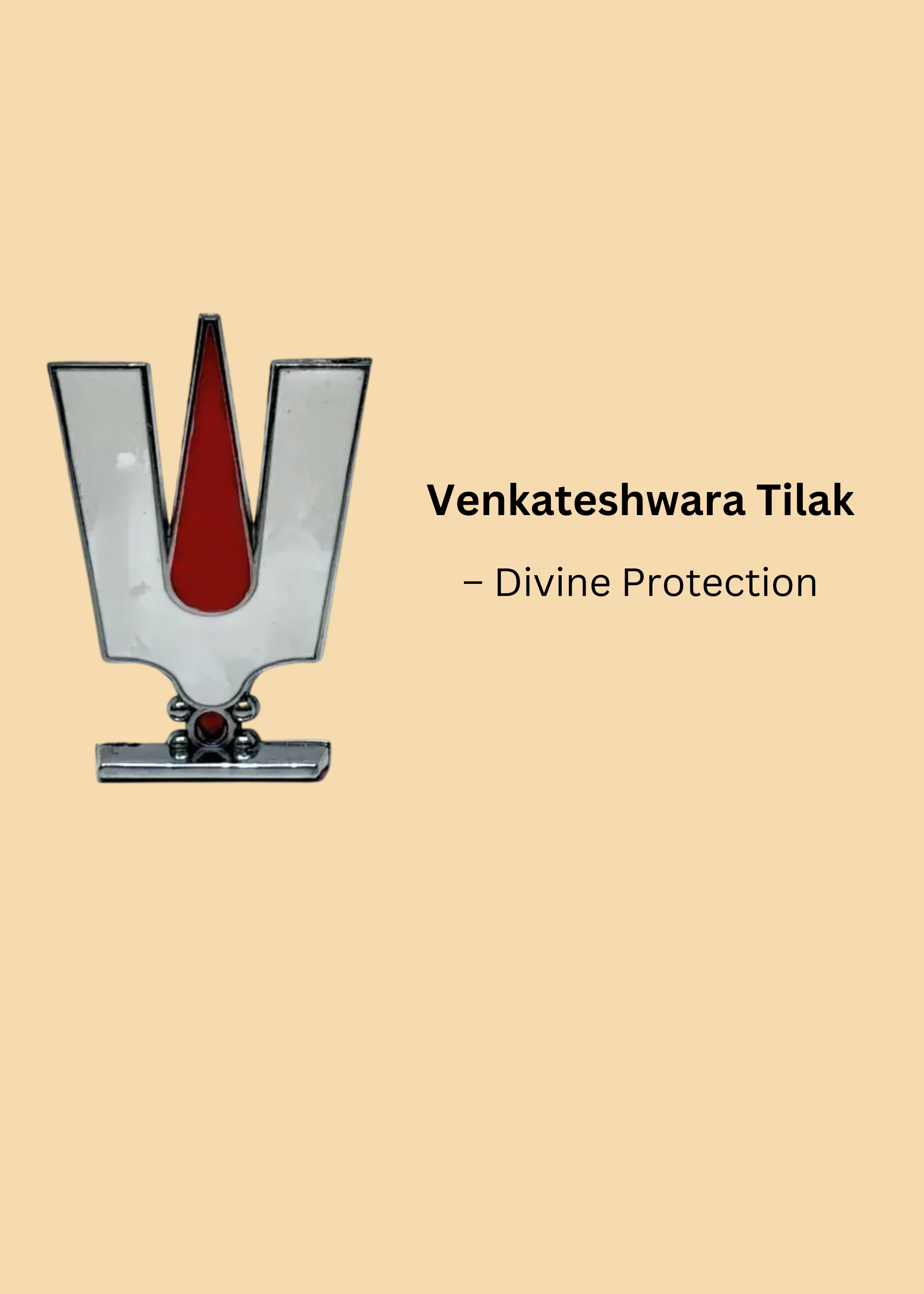 Tirupati Balaji Venkateshwara Tilak for Car Dashboard: A Divine Symbol of Protection and Blessings