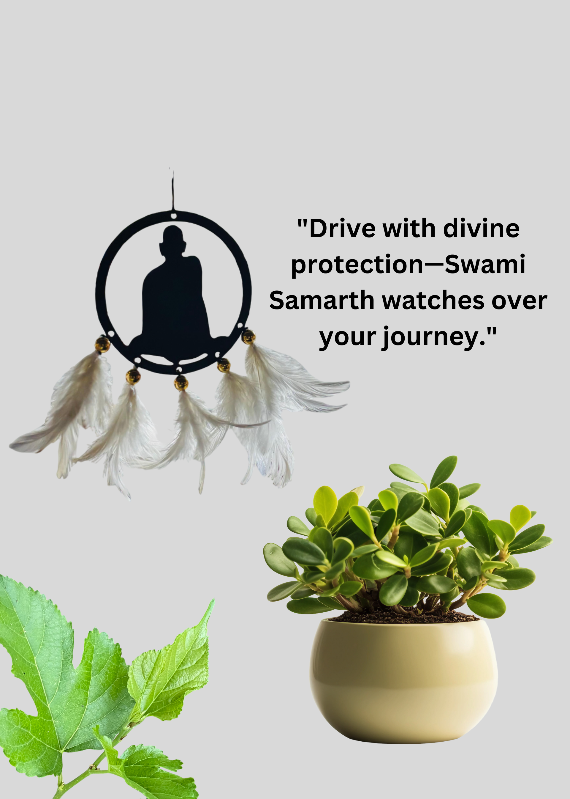 Swami Samarth Handmade Black Car & Wall Hanging – A Divine Charm for Your Journey