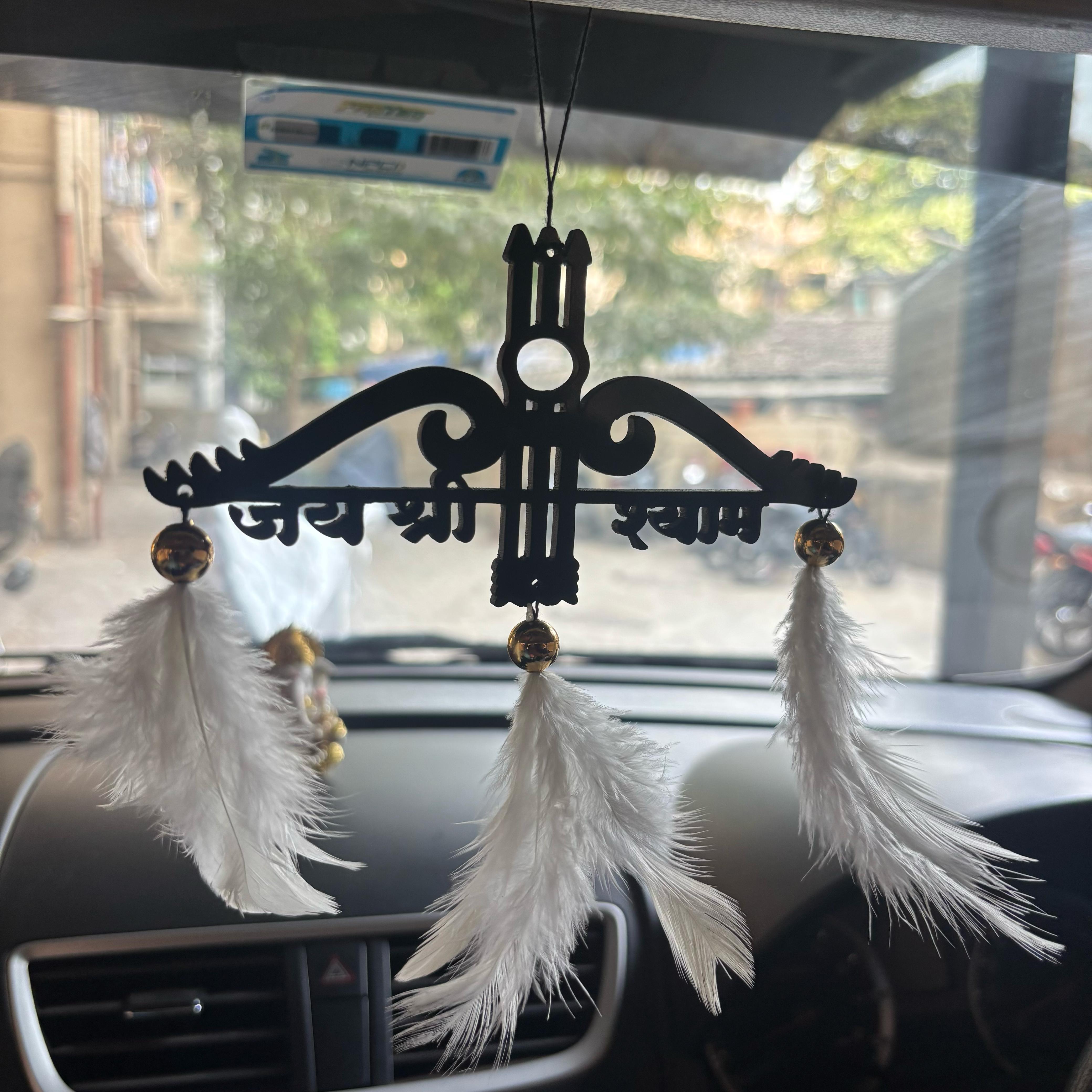 Khatushyam Car & wall Hanging Handmade Black