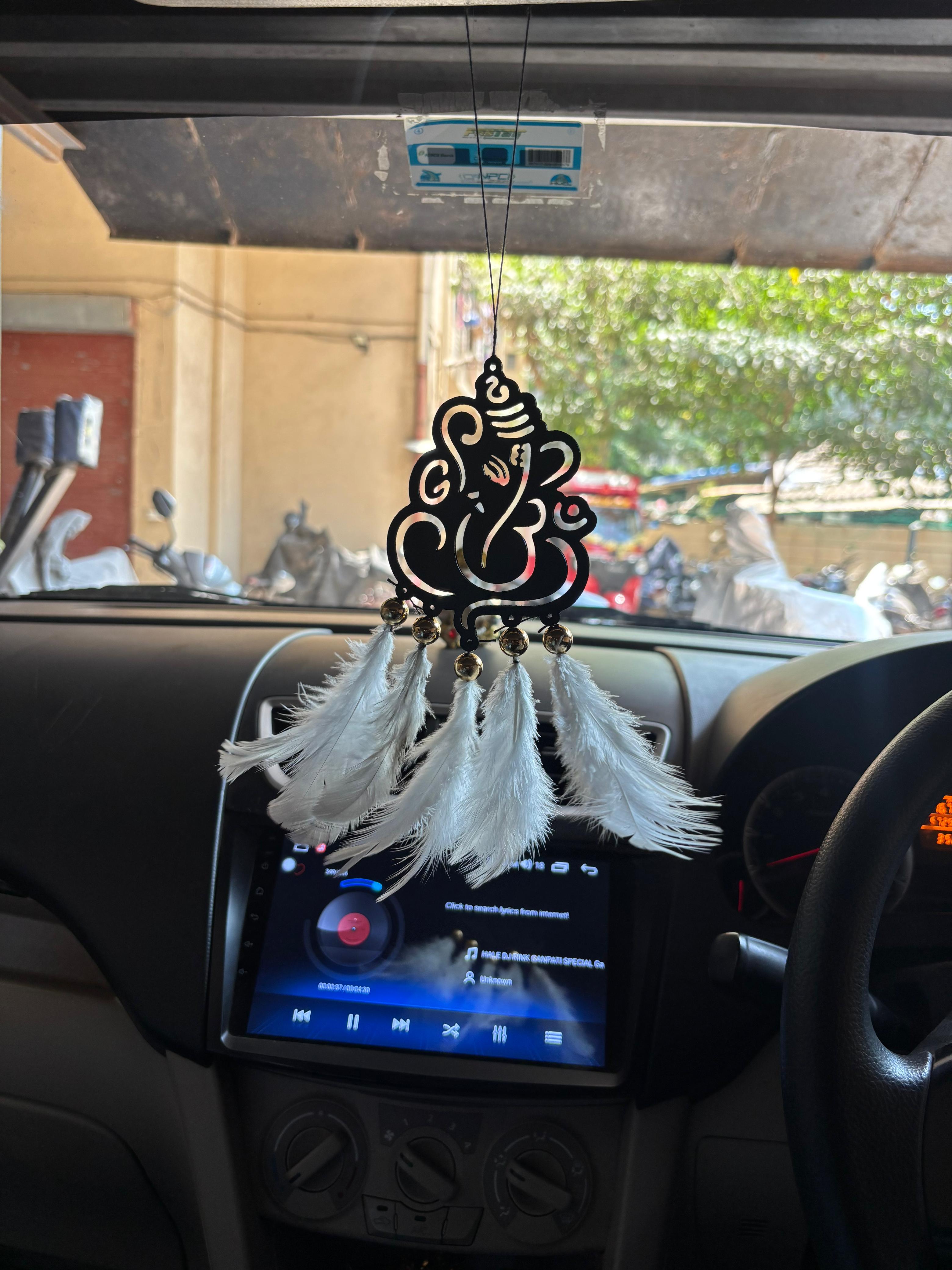 Lord Ganesh Car & wall Hanging Handmade Black
