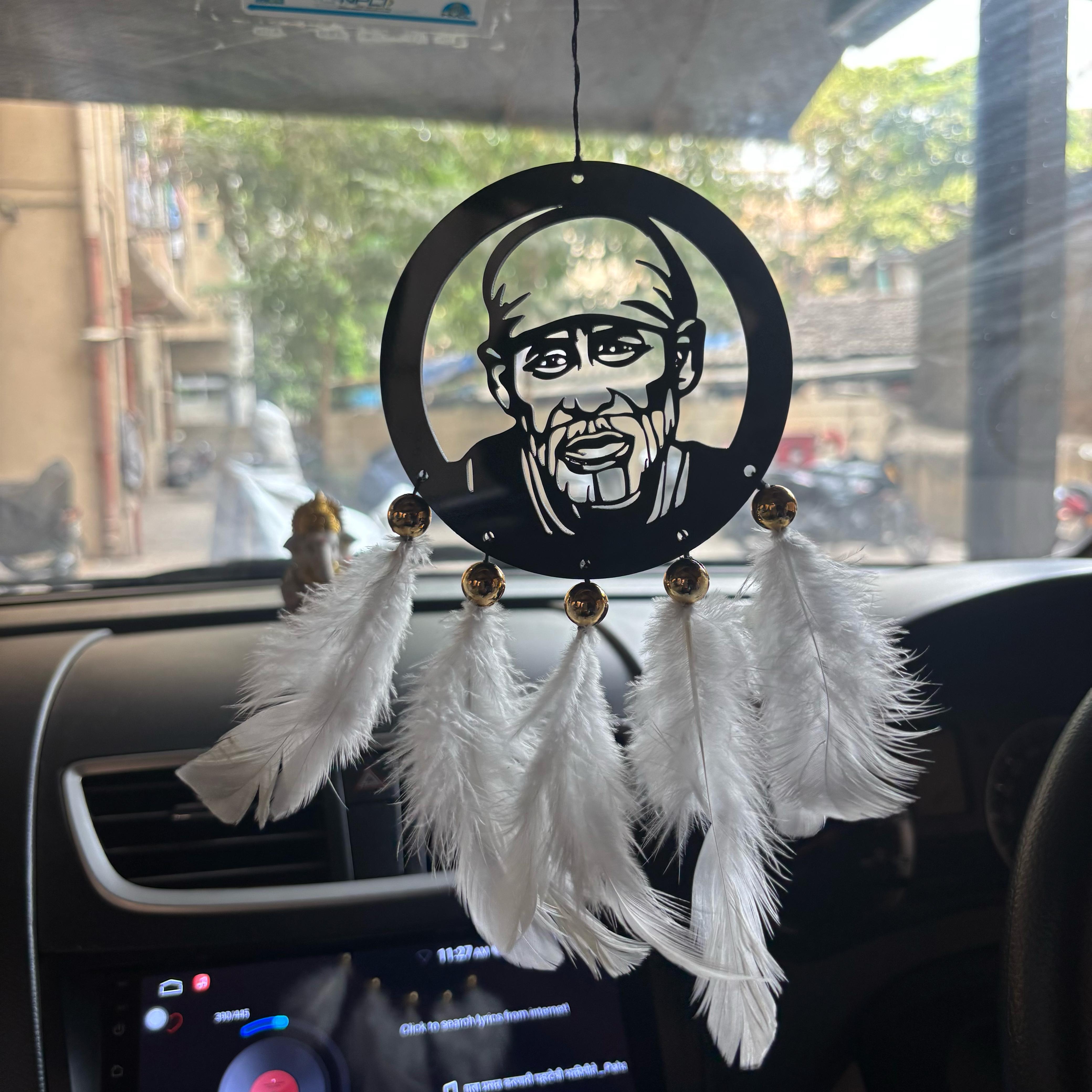 Sai Baba Car & wall Hanging Handmade Black