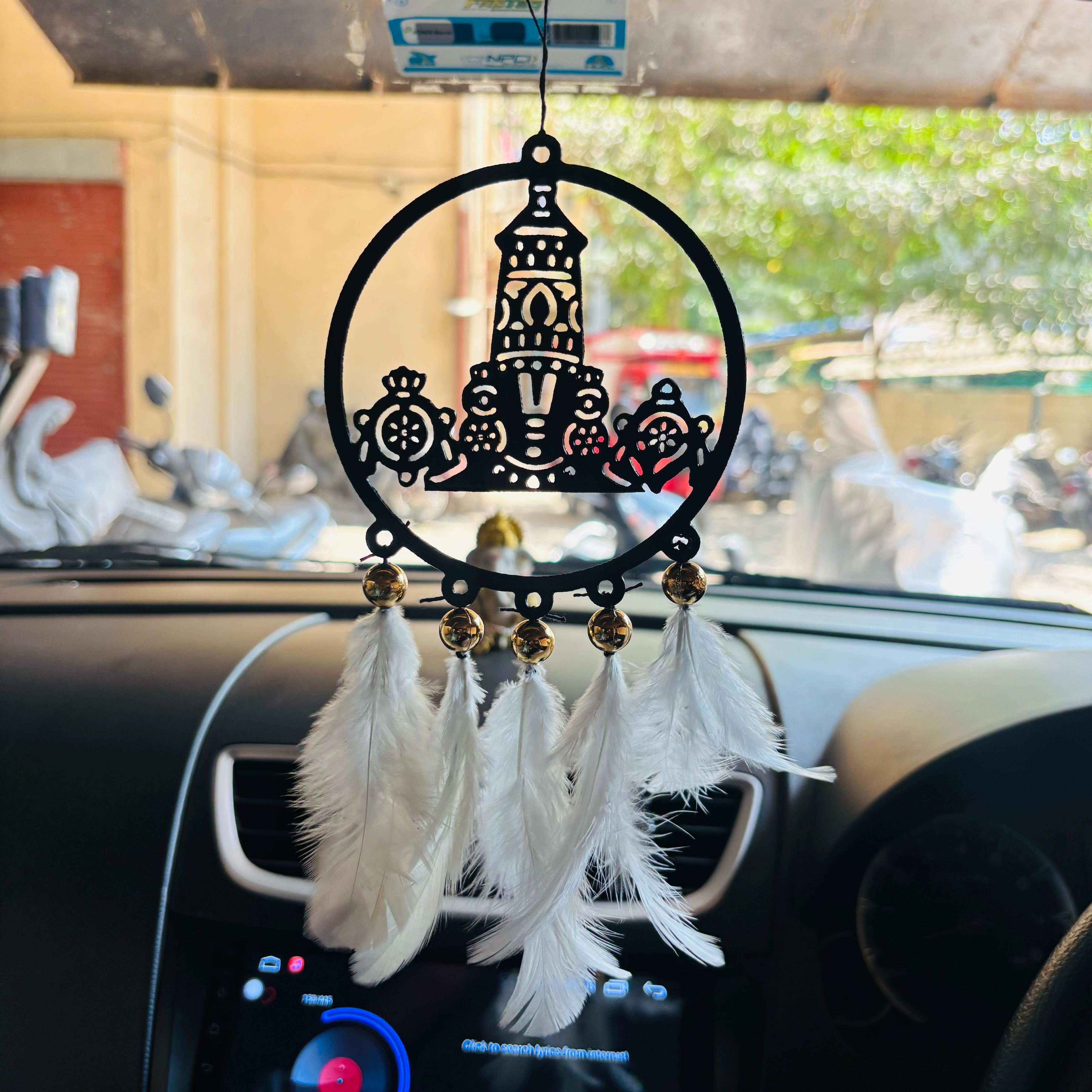 Venkateshwara Tirupati Balaji Car & wall Hanging Handmade Black