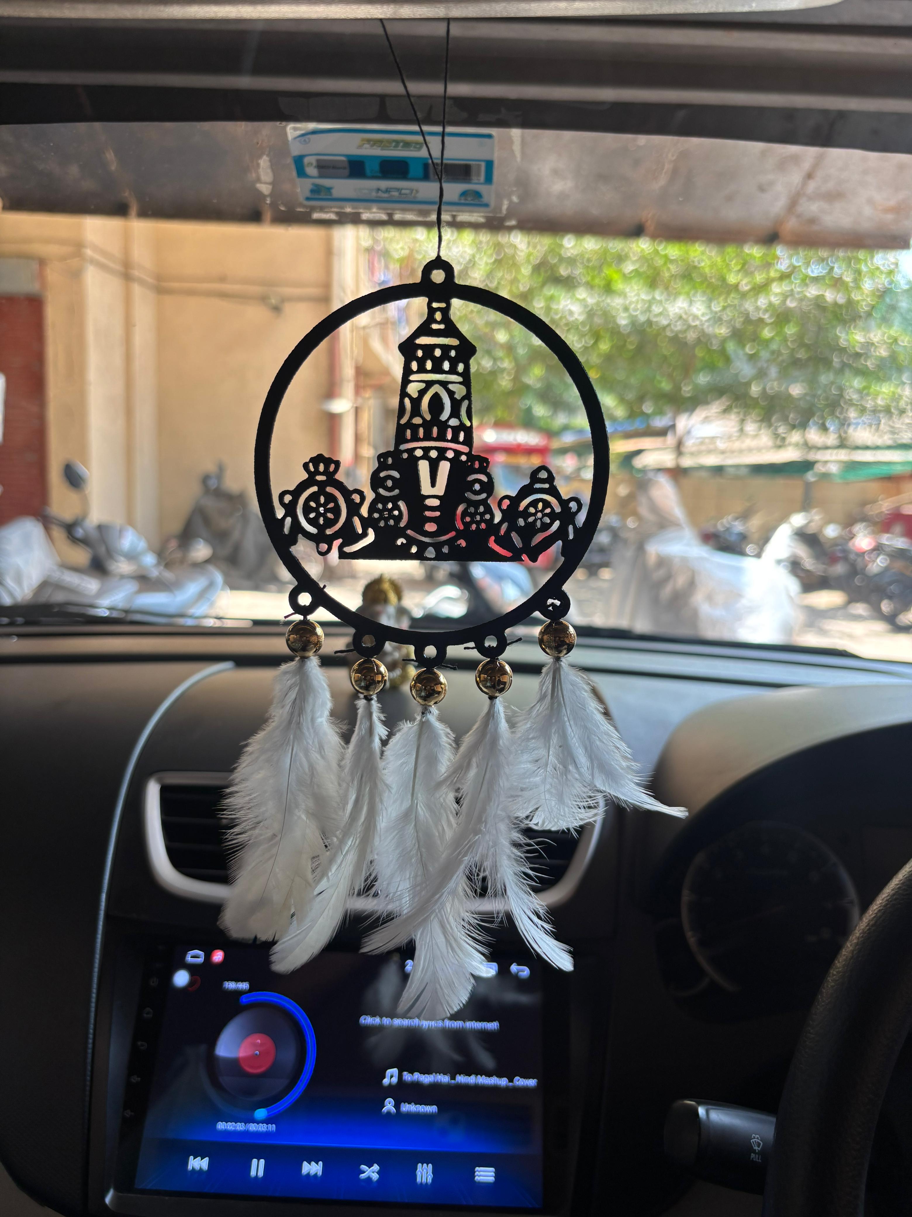 Venkateshwara Tirupati Balaji Car & wall Hanging Handmade Black