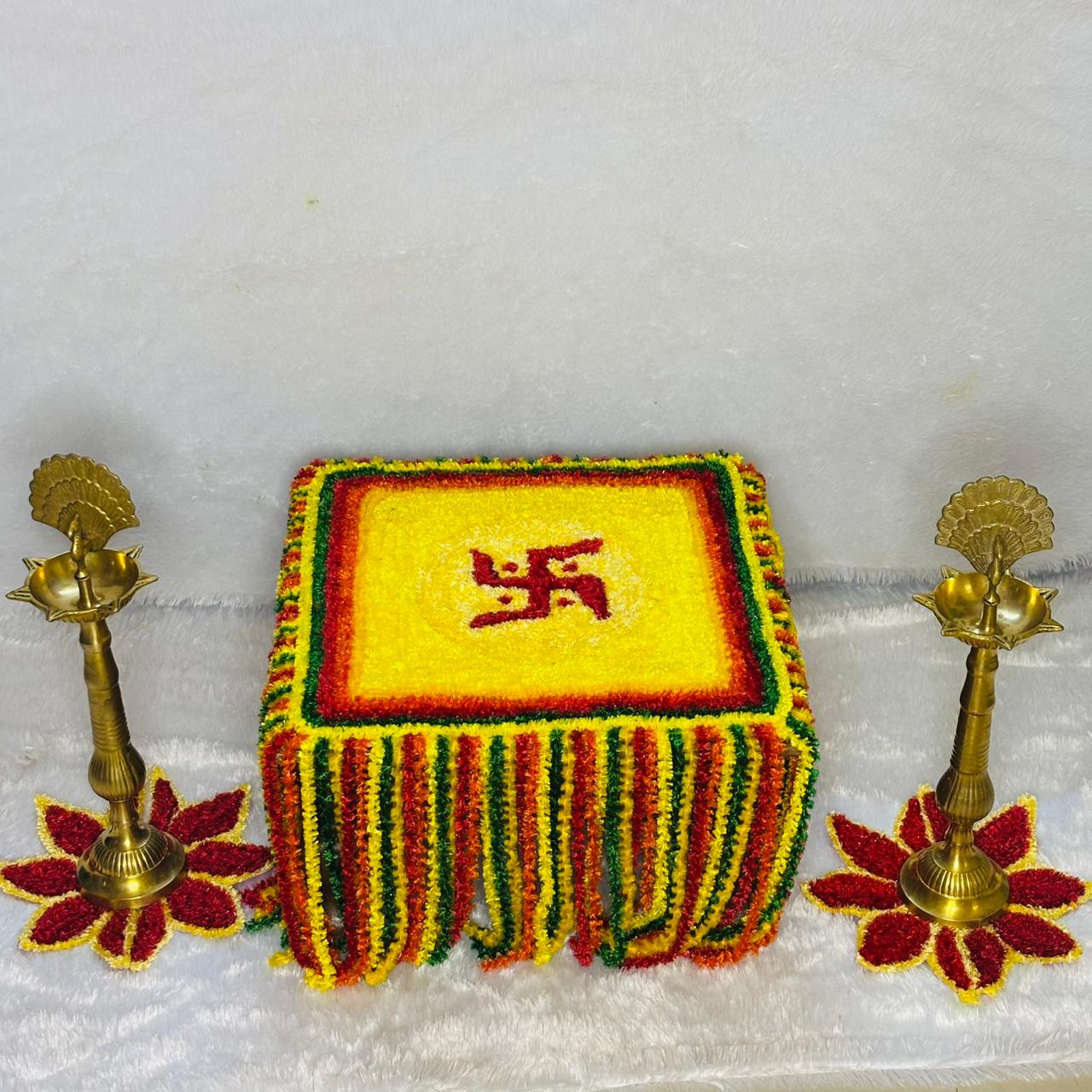 High Quality Handmade Fur Woolen Chaurang Aasan & Samai Aasan Set