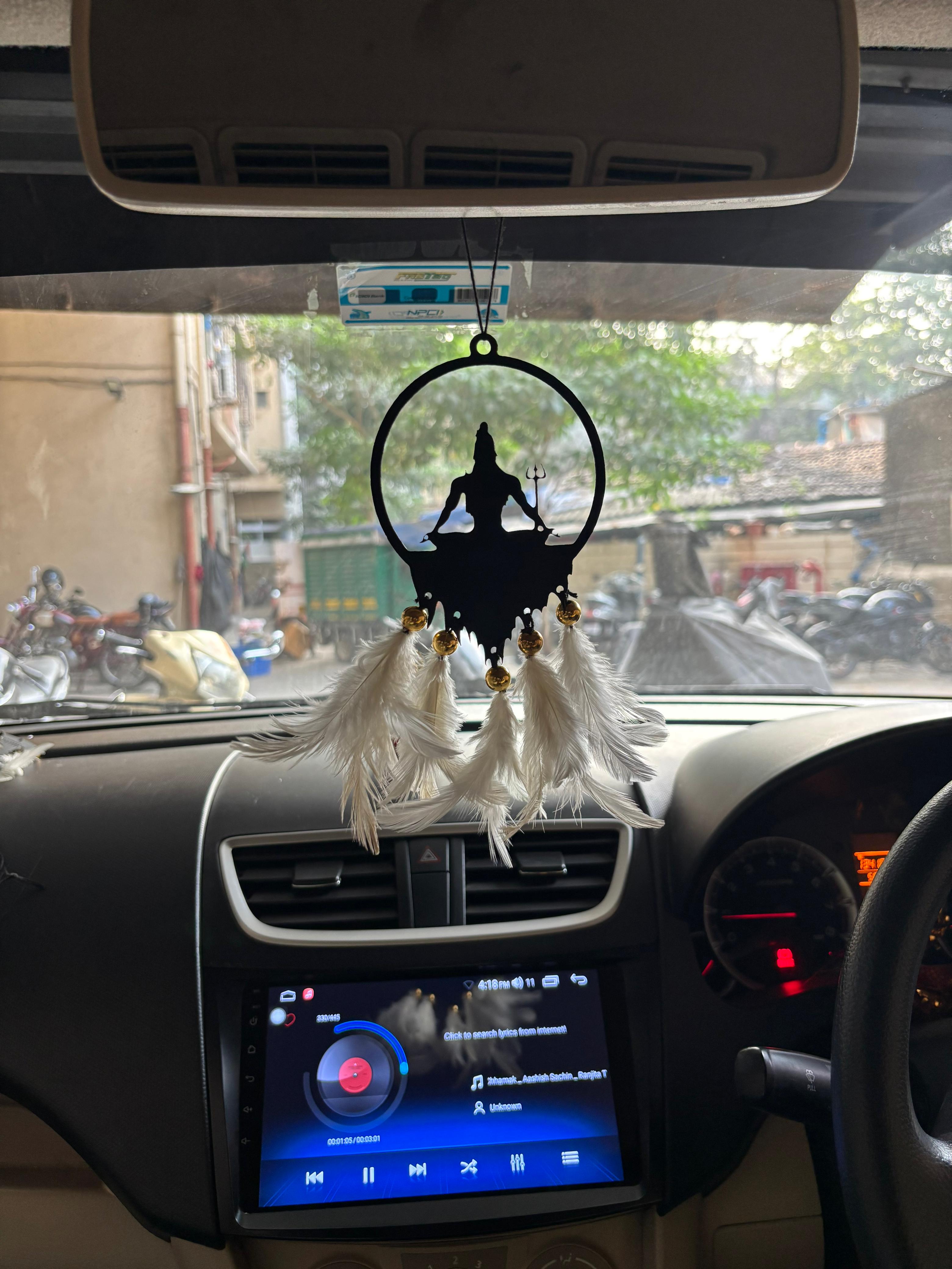 Mahadev Car & wall Hanging Handmade Black