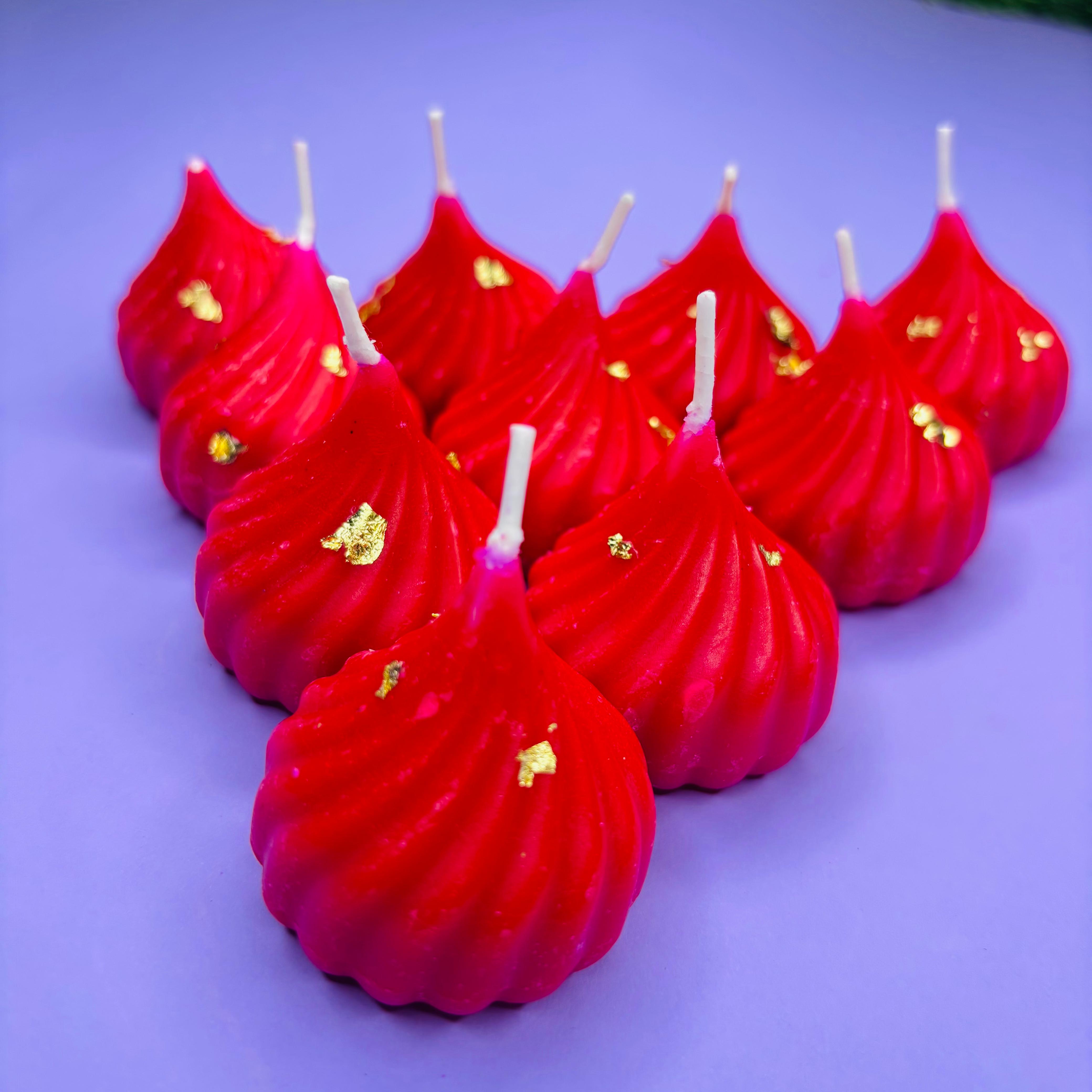 Modak Candles with (Vanila Fragrances) (Set of 10)