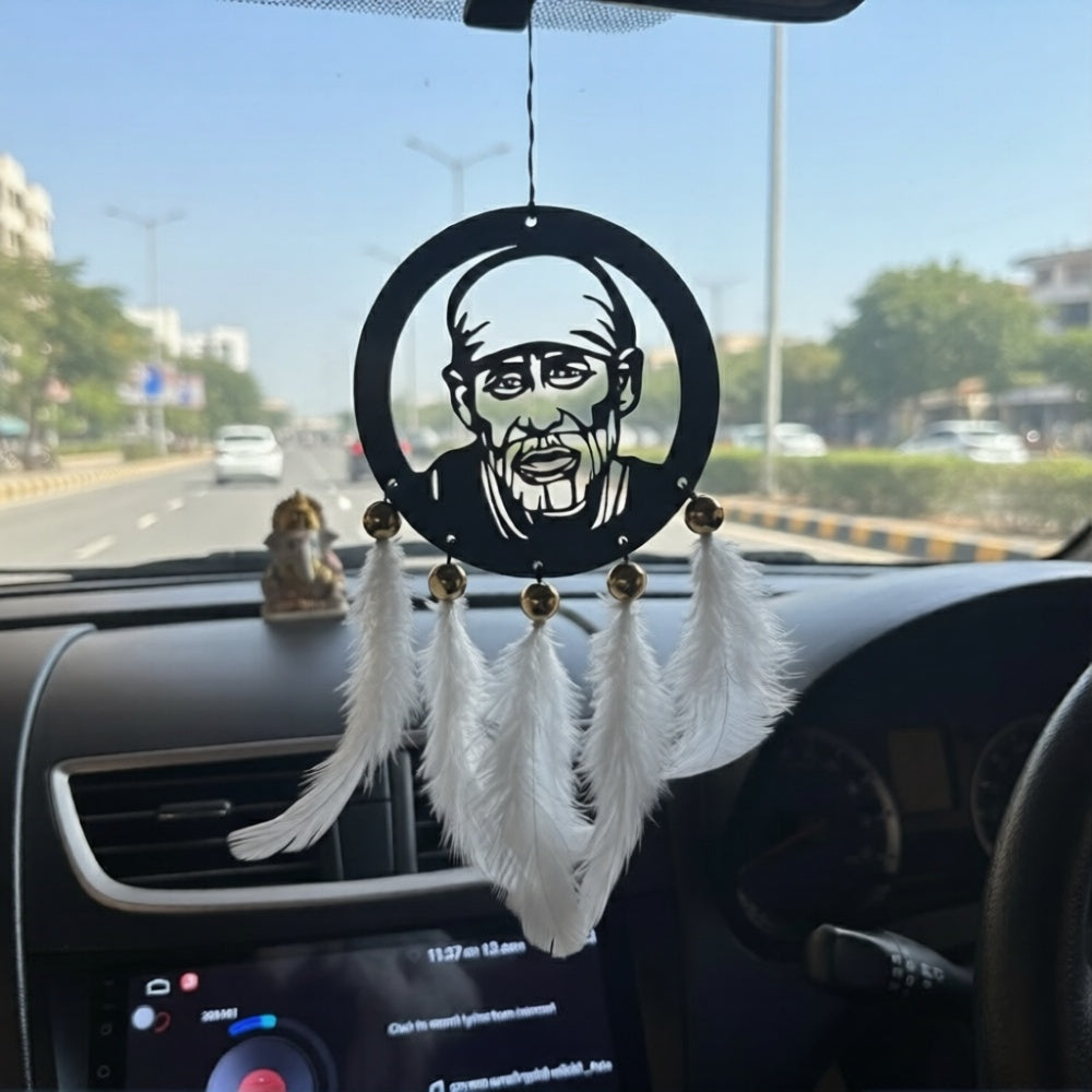 Sai Baba Car & wall Hanging Handmade Black