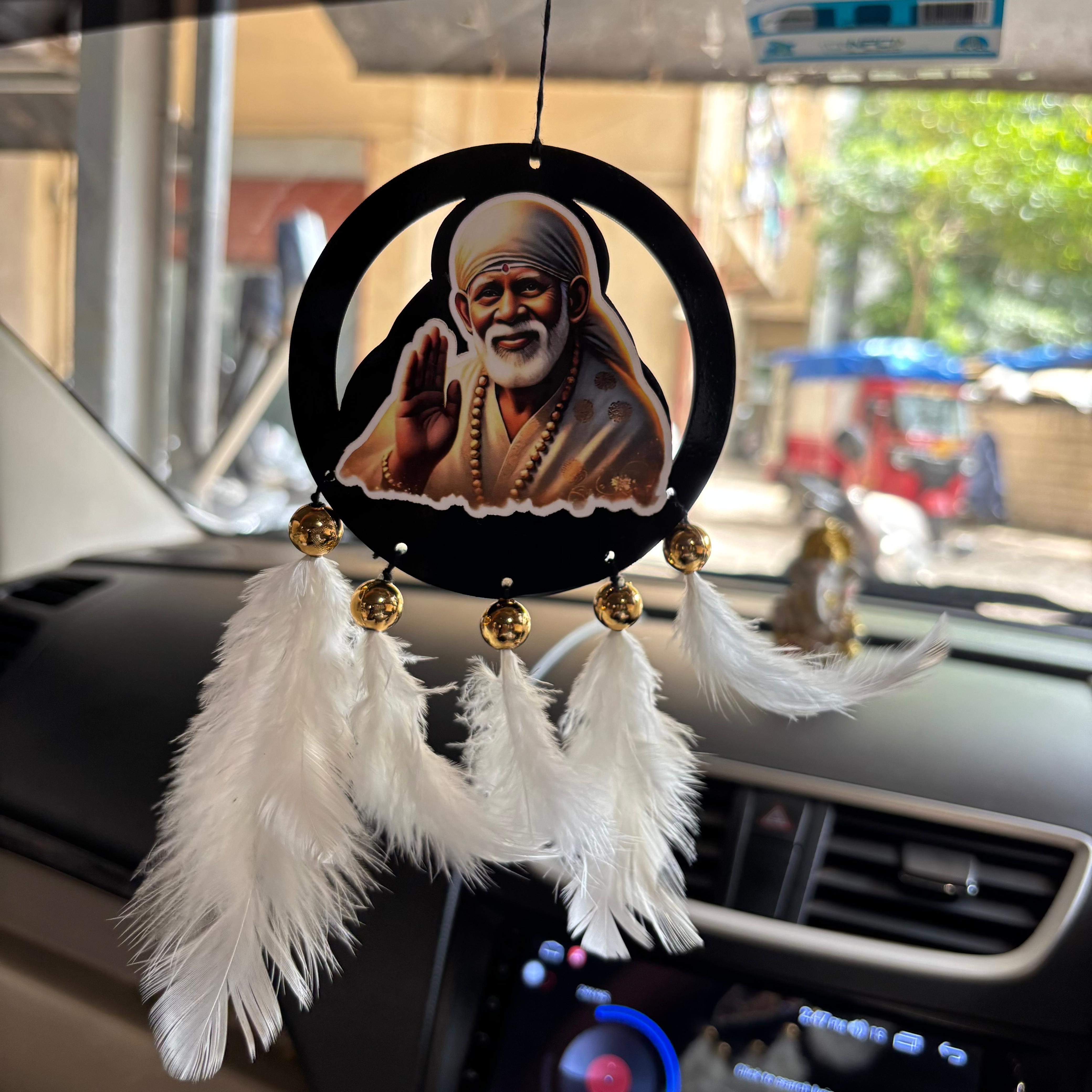 Shirdi Sai Baba Car & wall Hanging Handmade Black