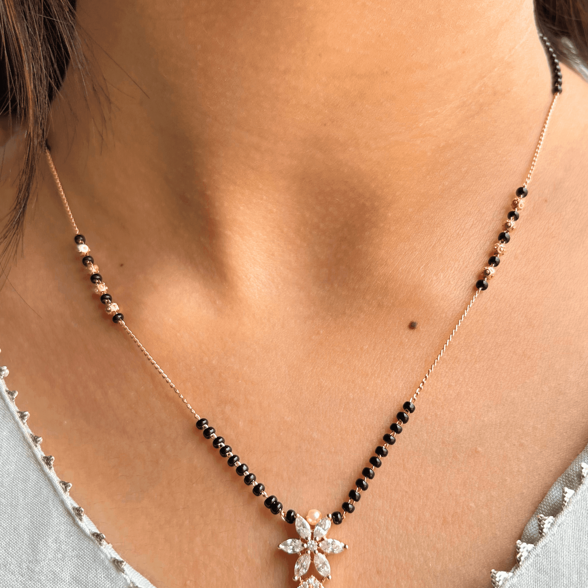 Ahana Black Diamond  Mangalsutra Available in Offer Rate 