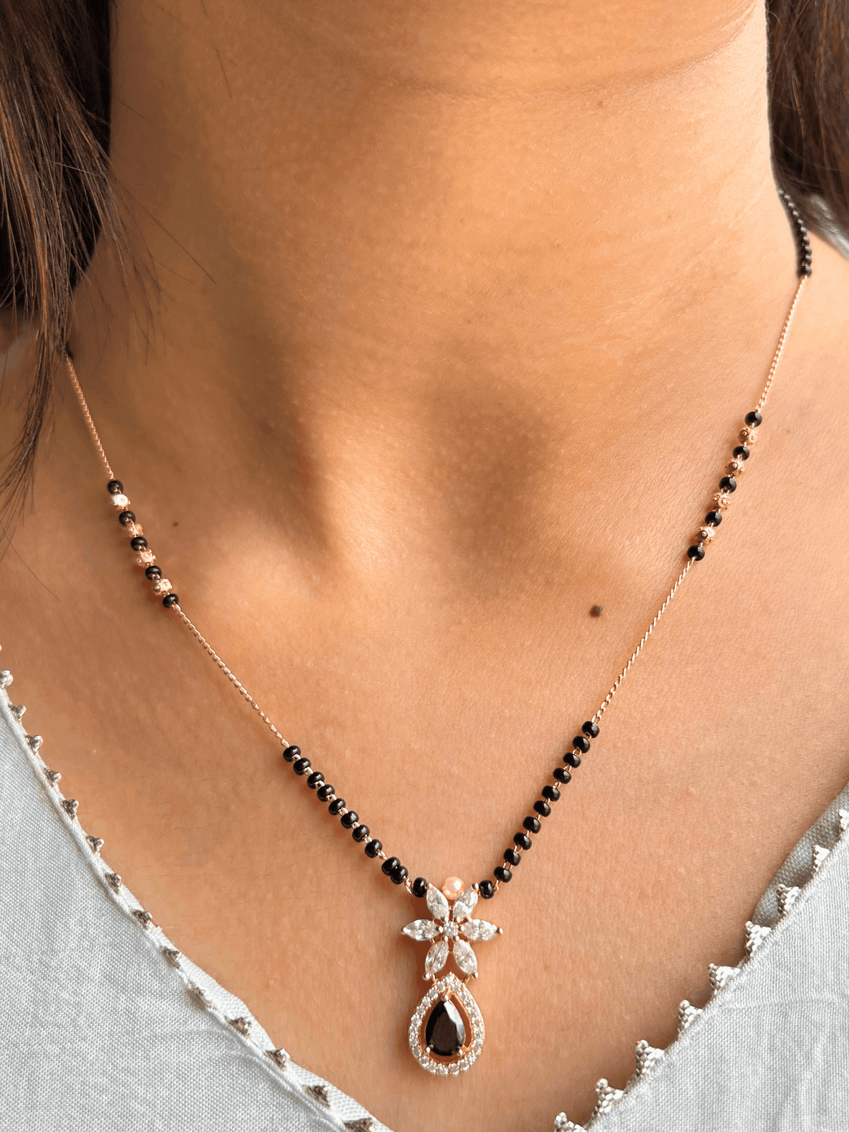 Ahana Black Diamond  Mangalsutra Available in Offer Rate 