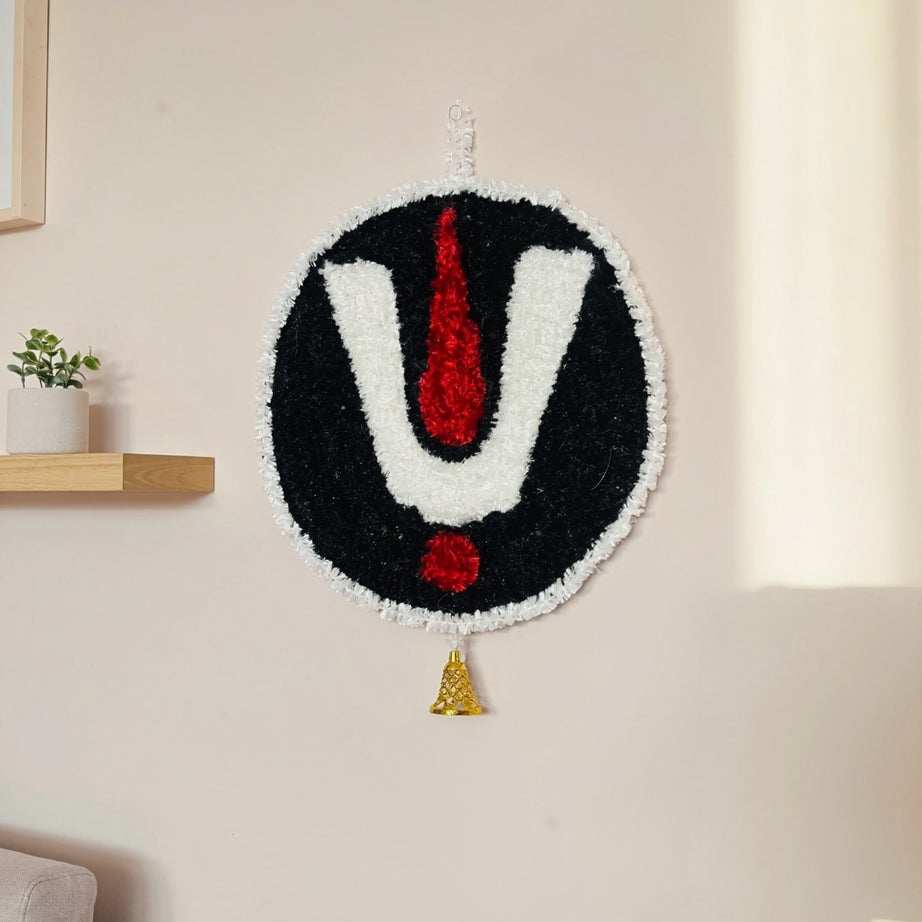 Handmade Fur Woolen Tirupati Balaji Tilak Wall Hanging