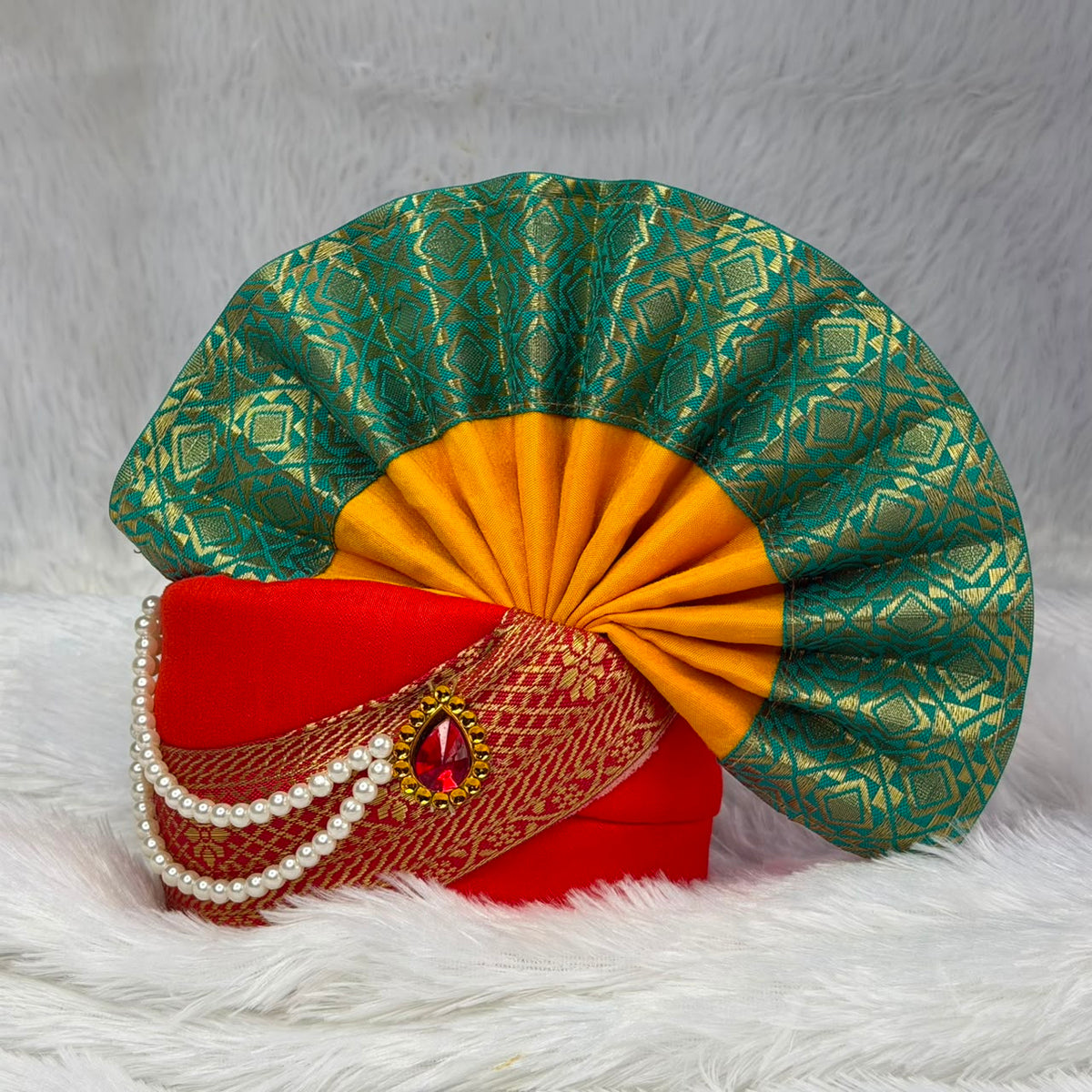 Traditional Ganpati Feta Mukut | Adjustable (Set of 4)