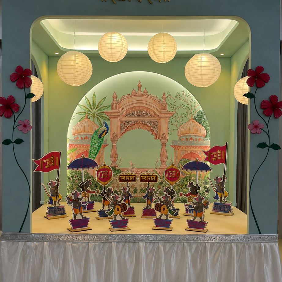 Ganpati Mushak Darbar (Set of 12)