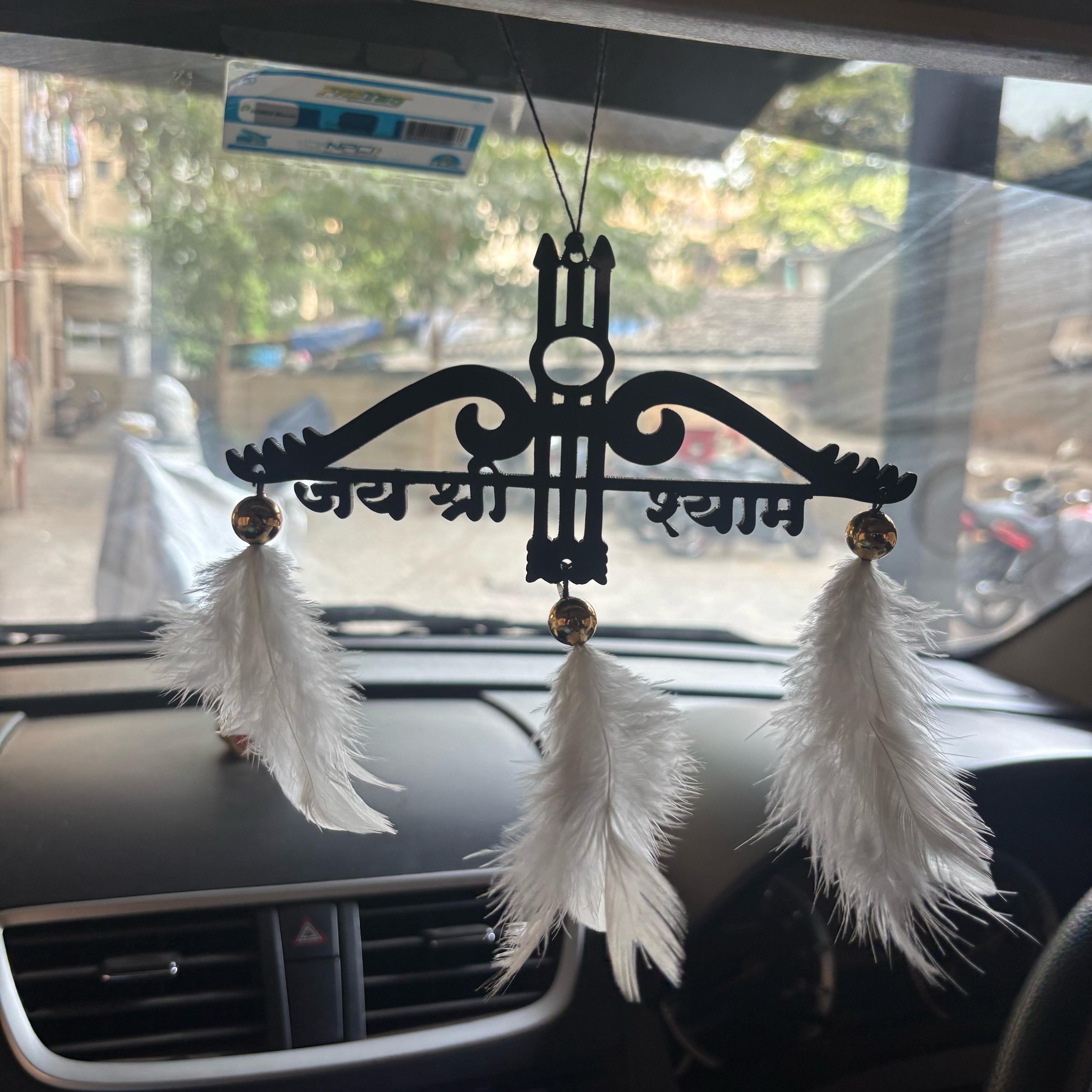 Khatushyam Car & wall Hanging Handmade Black