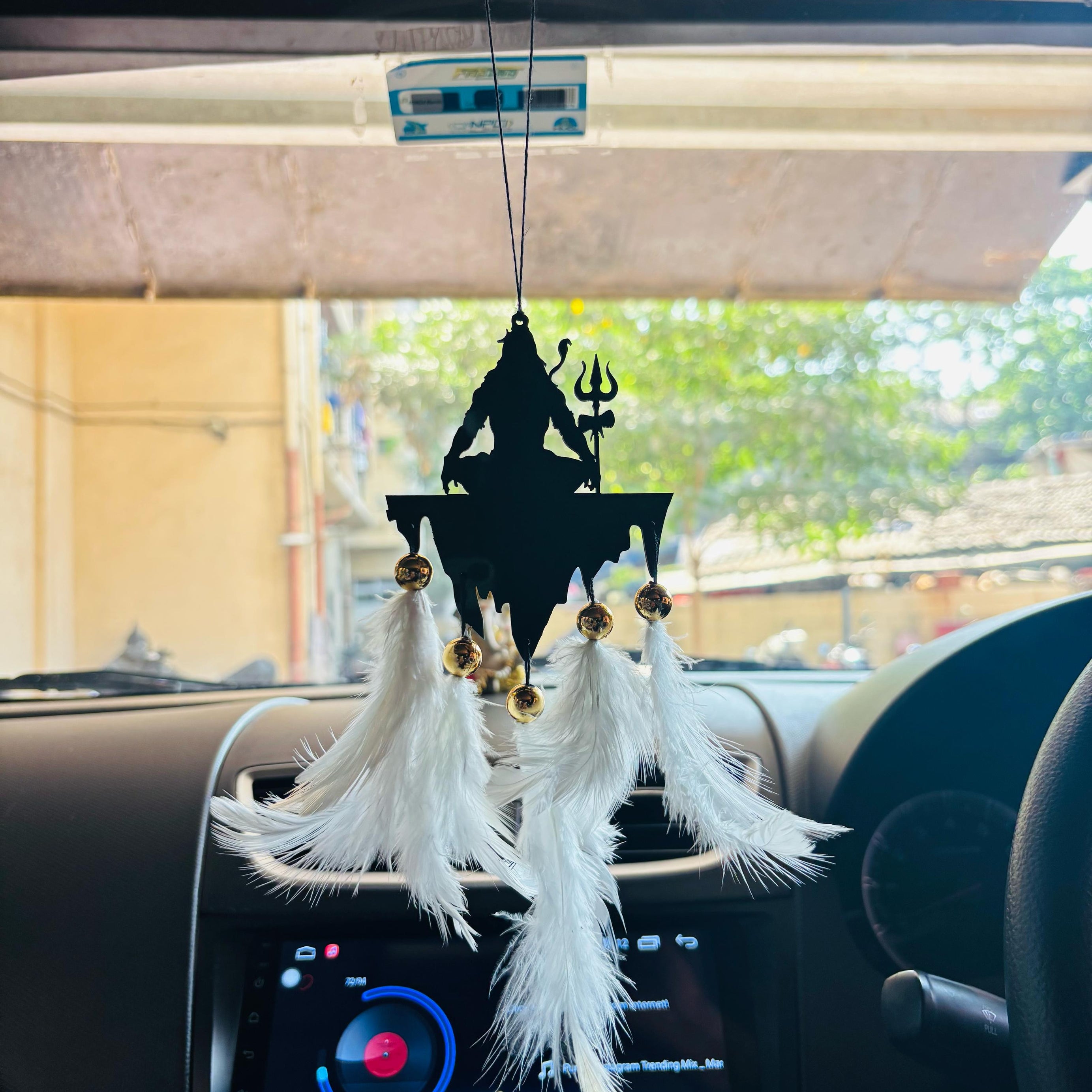 Lord Shiva Car & wall Hanging Handmade Black