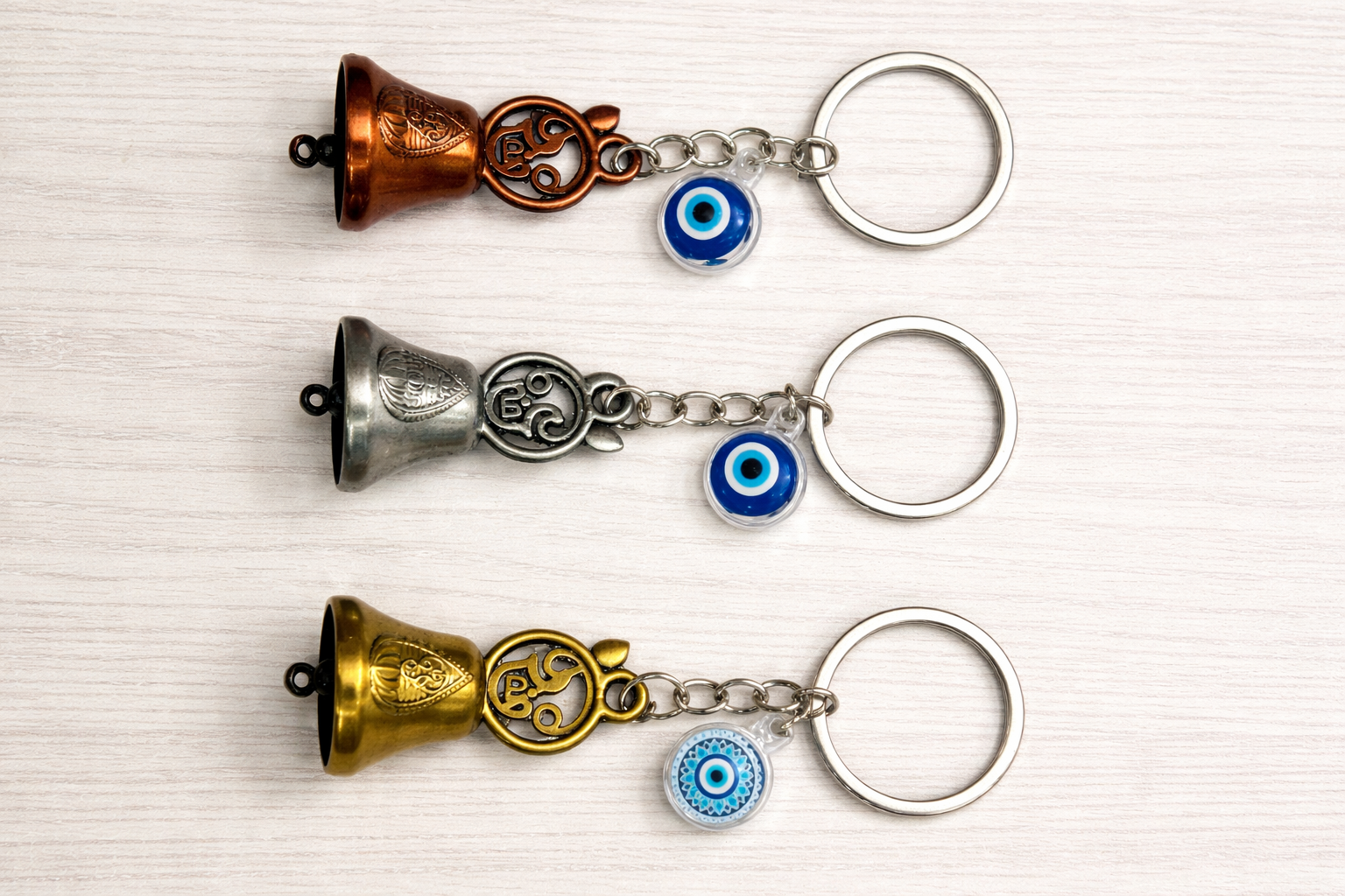 Murugan Swamy Bell Keychain – Spiritual Om Keyring for Car, Bike & Home