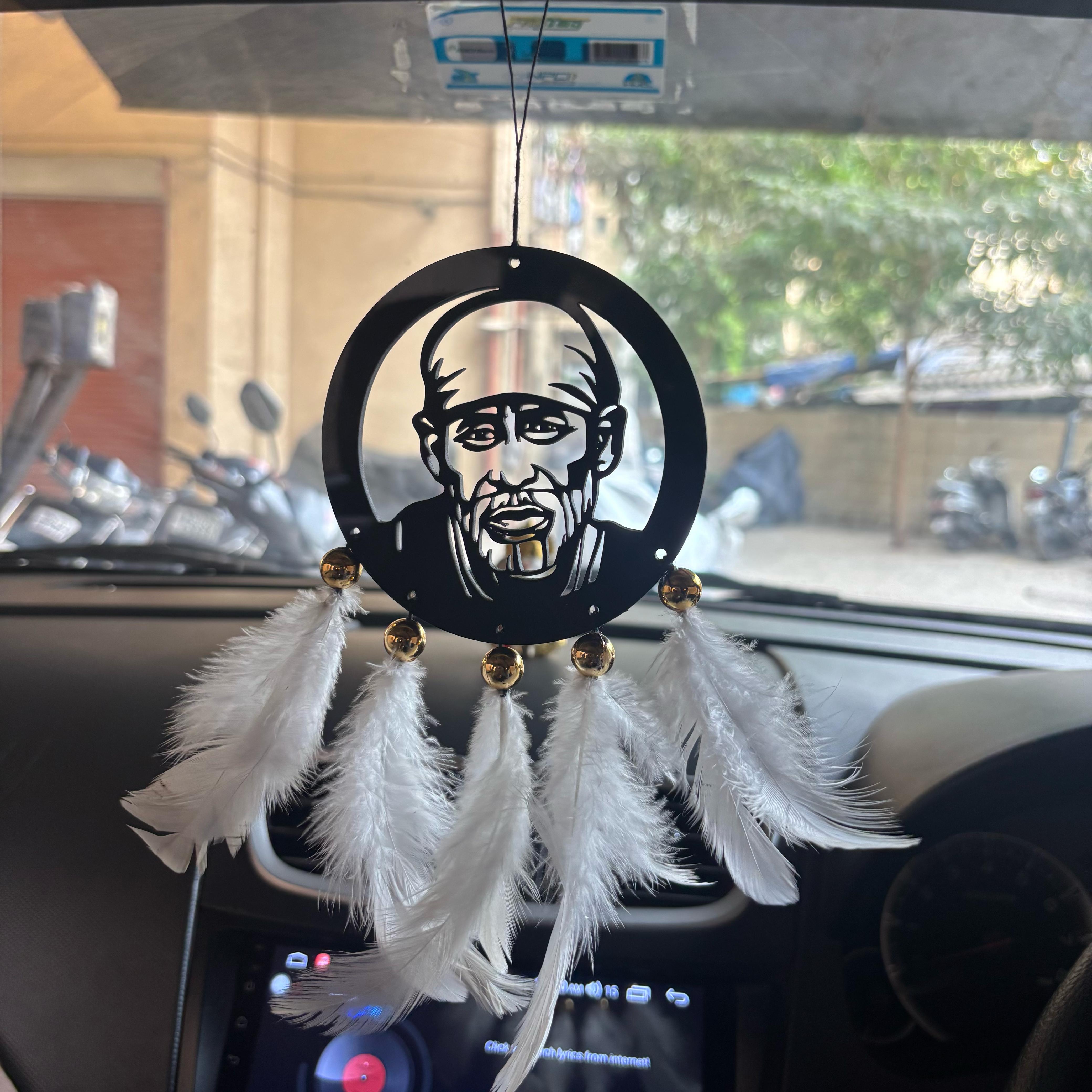 Sai Baba Car & wall Hanging Handmade Black