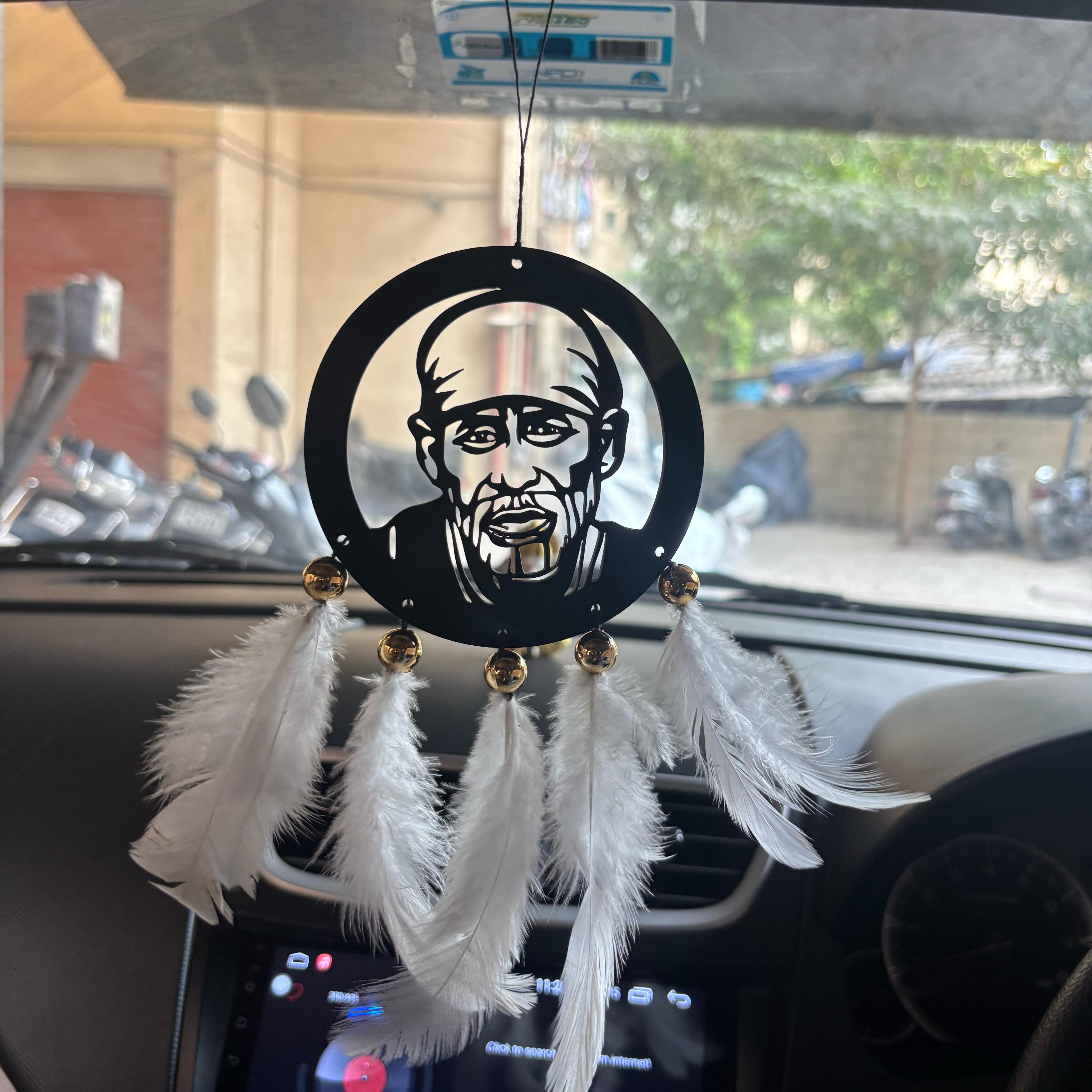 Sai Baba Car & wall Hanging Handmade Black