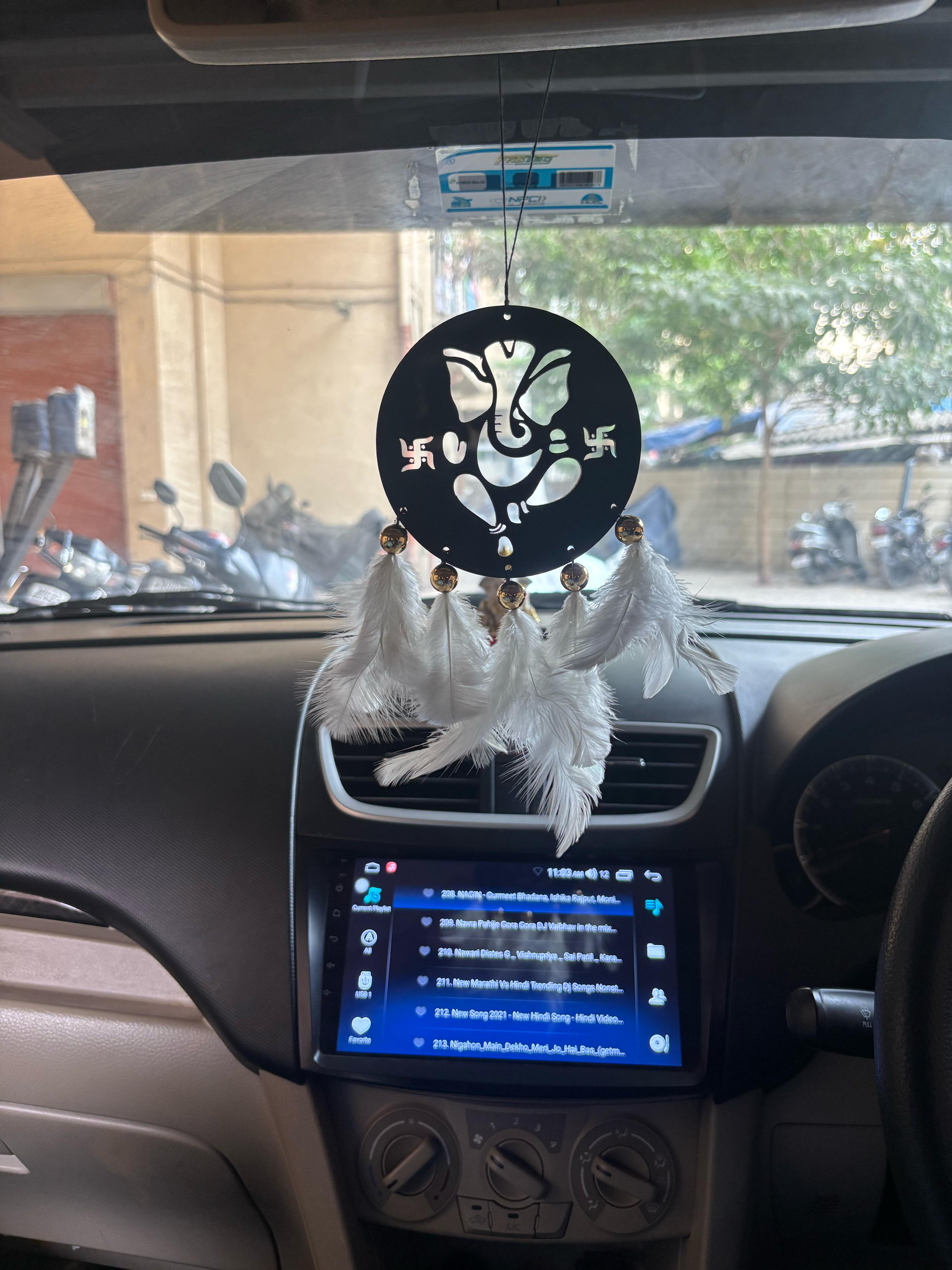 Ganpati Bappa Car & wall Hanging Handmade Black