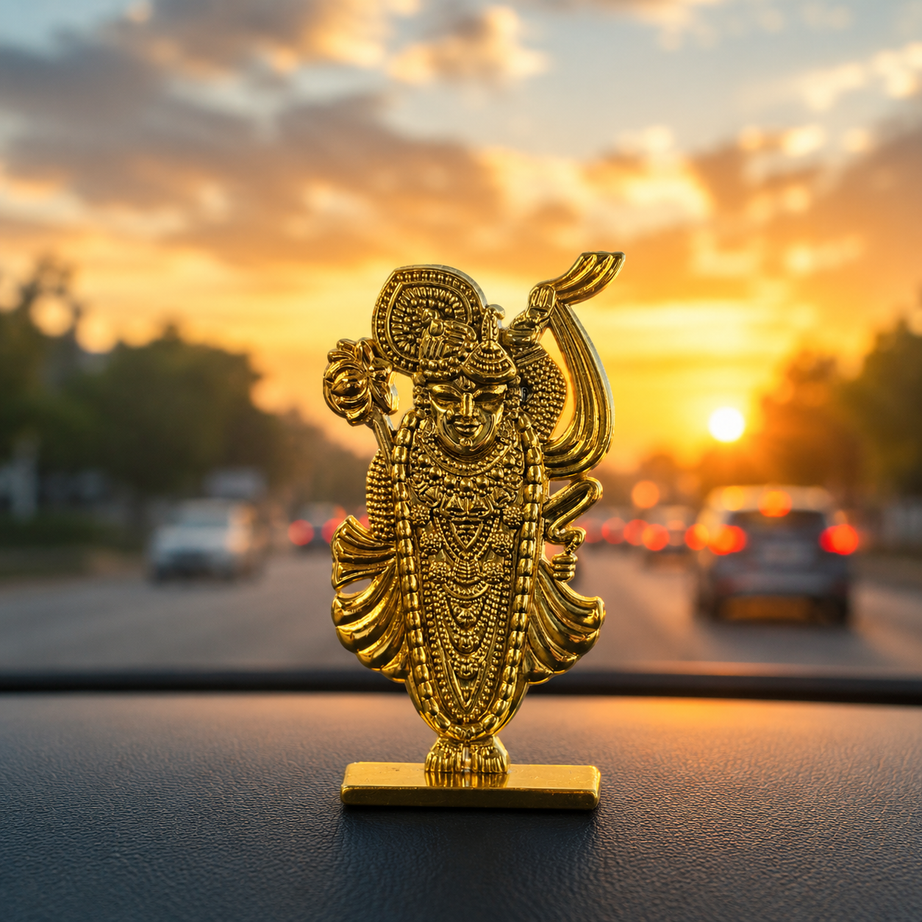 Divine Shrinathji Dashboard Idol | Auspicious Gift for Home & Office