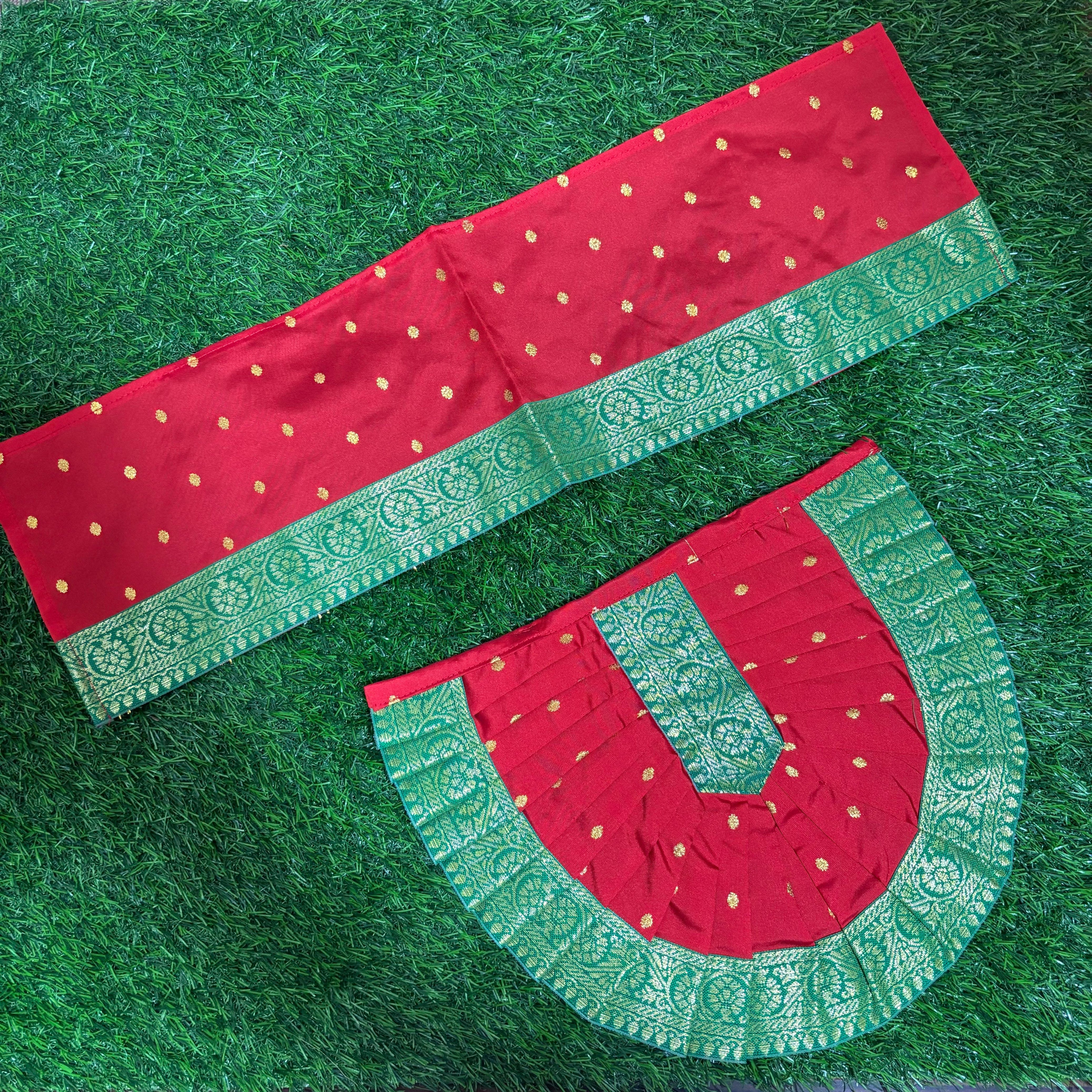 Margshish Devi/kolhapuri Saree Red