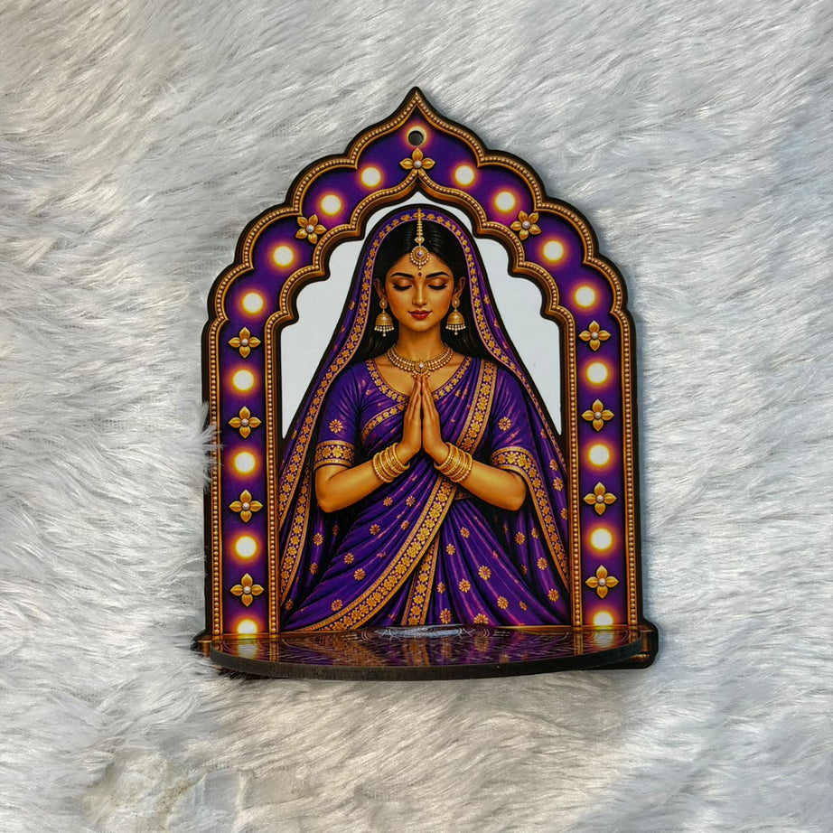 Wooden Jharokha Tealight Holder Set of 6 | Traditional Diya Holder