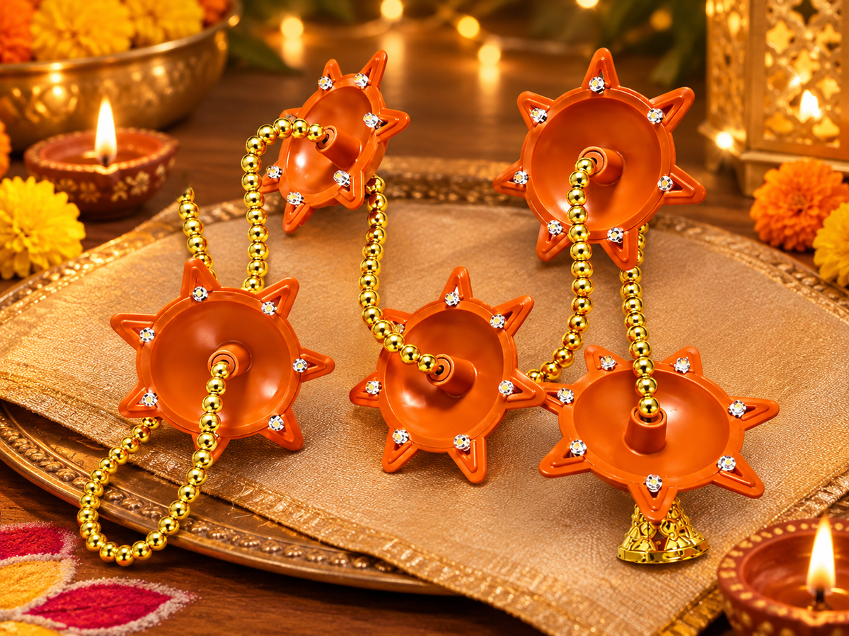 Toran Diya Light LED Diya String Lights for Diwali & Festive Decoration