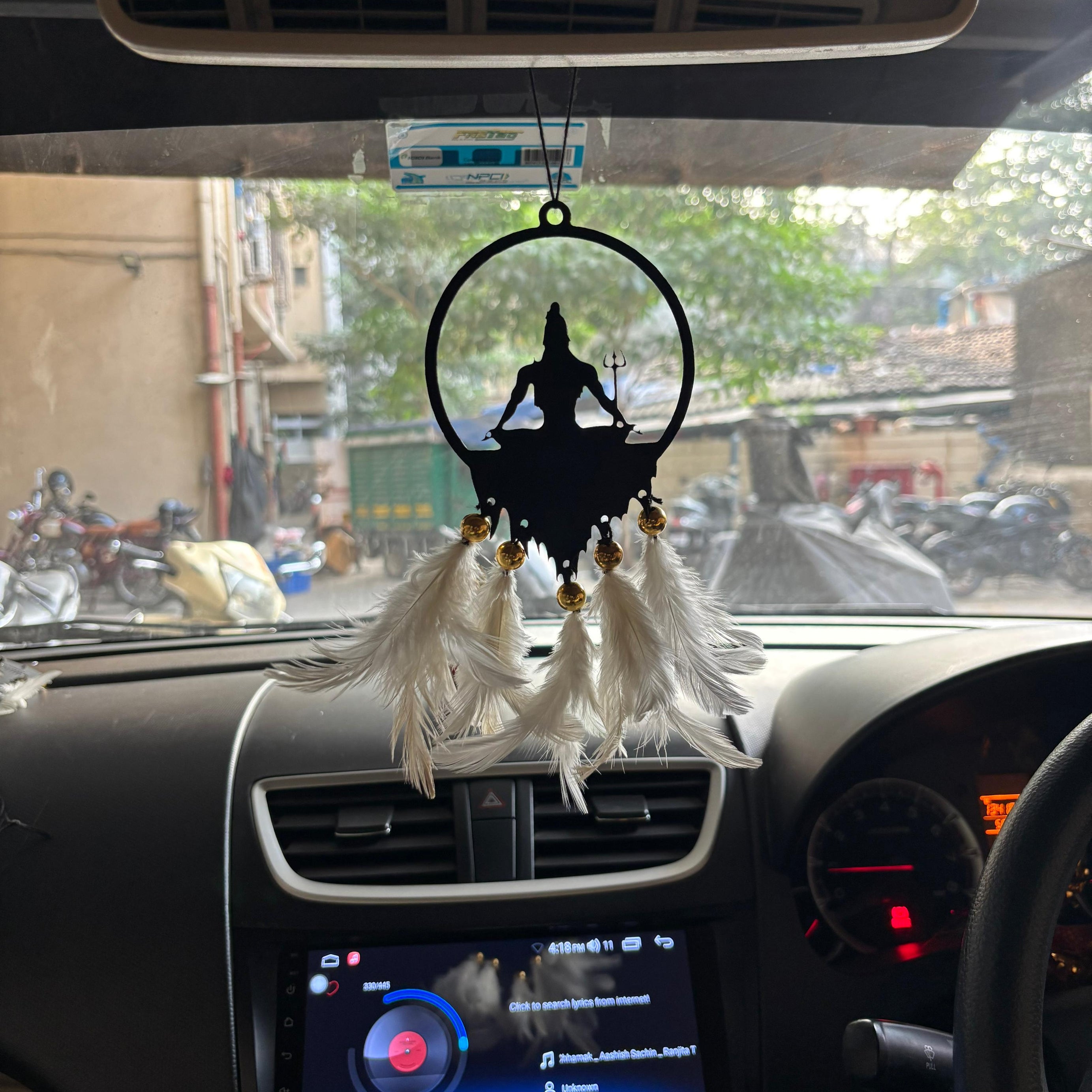 Mahadev Car & wall Hanging Handmade Black