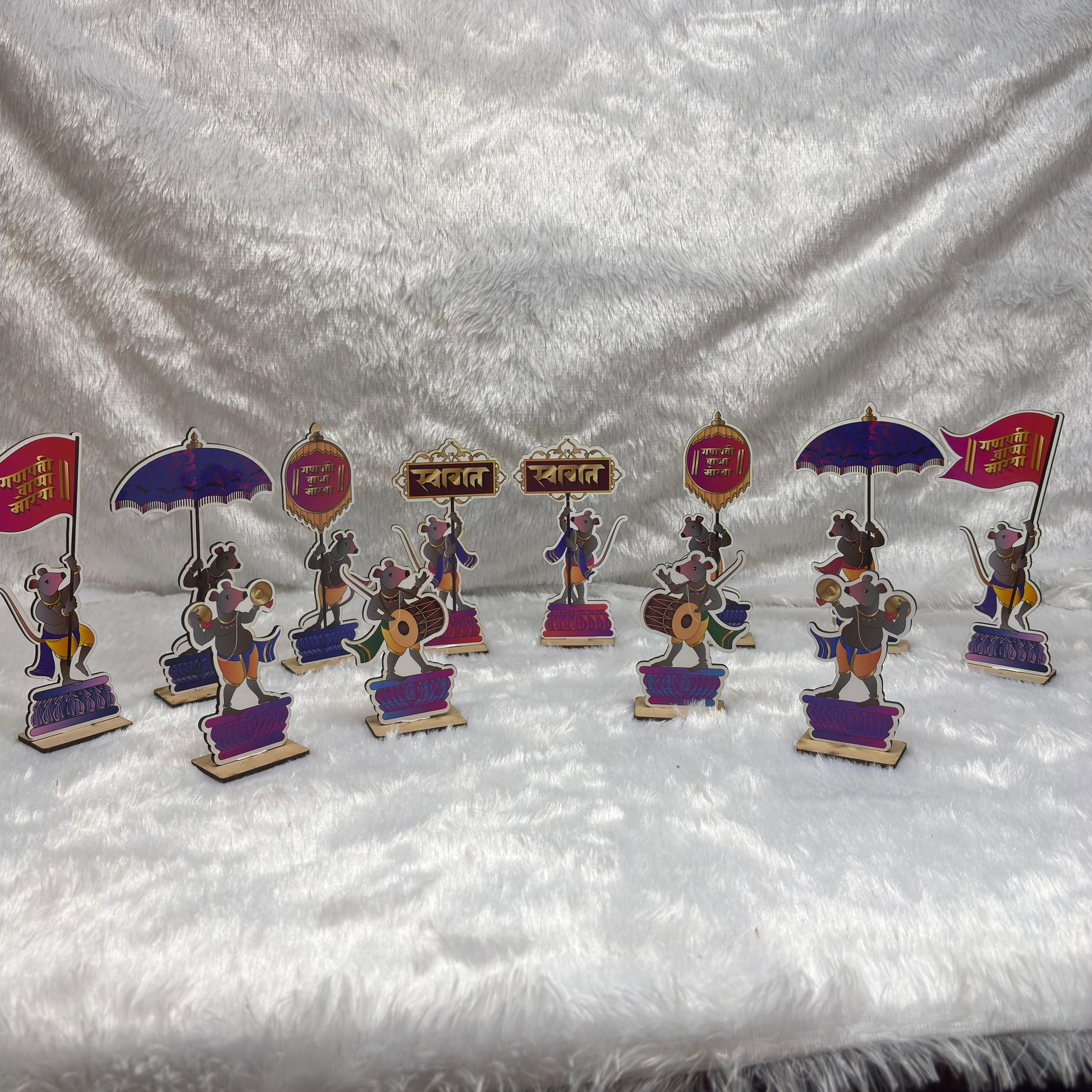 Ganpati Mushak Darbar (Set of 12)
