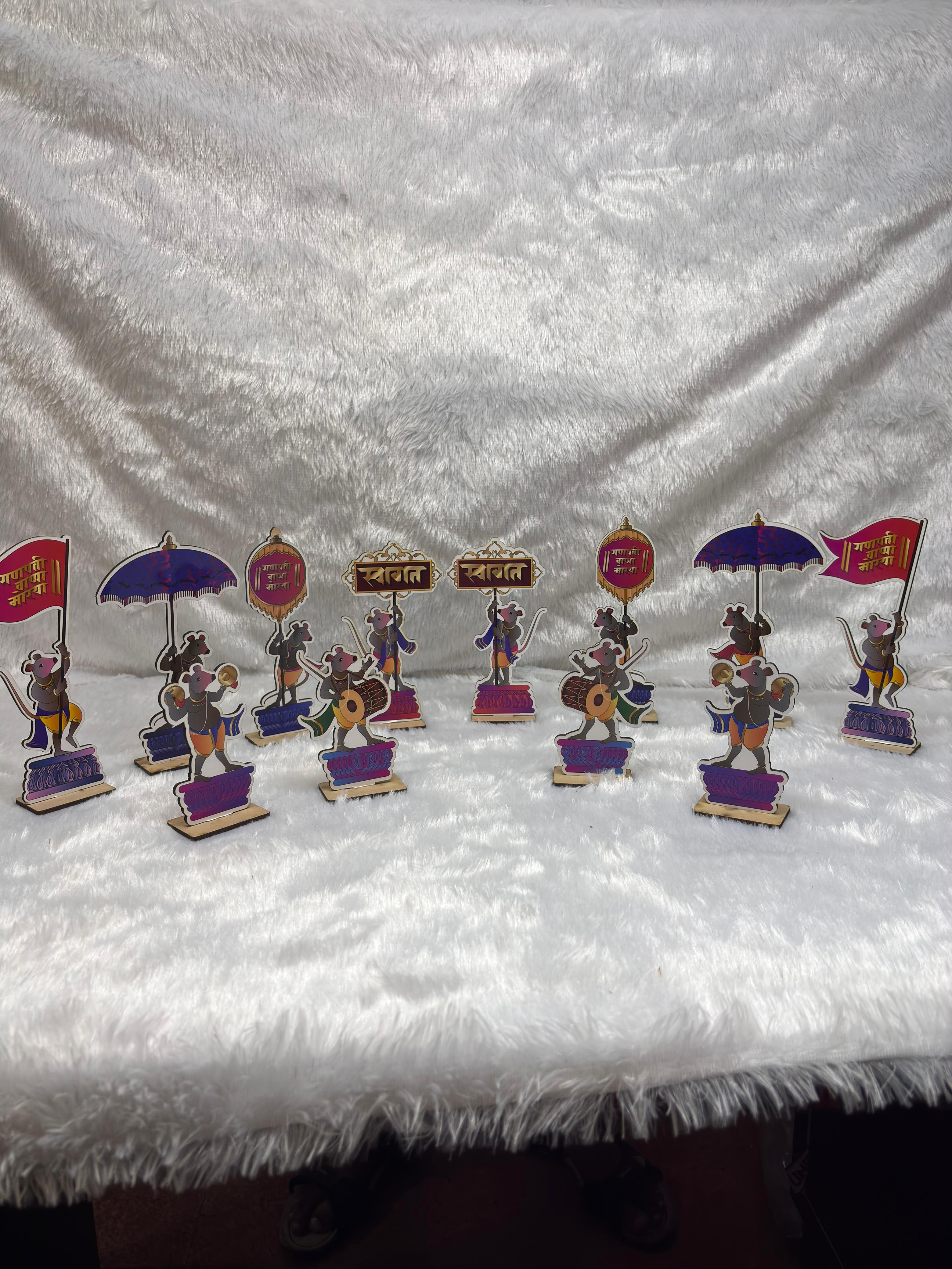 Ganpati Mushak Darbar (Set of 12)