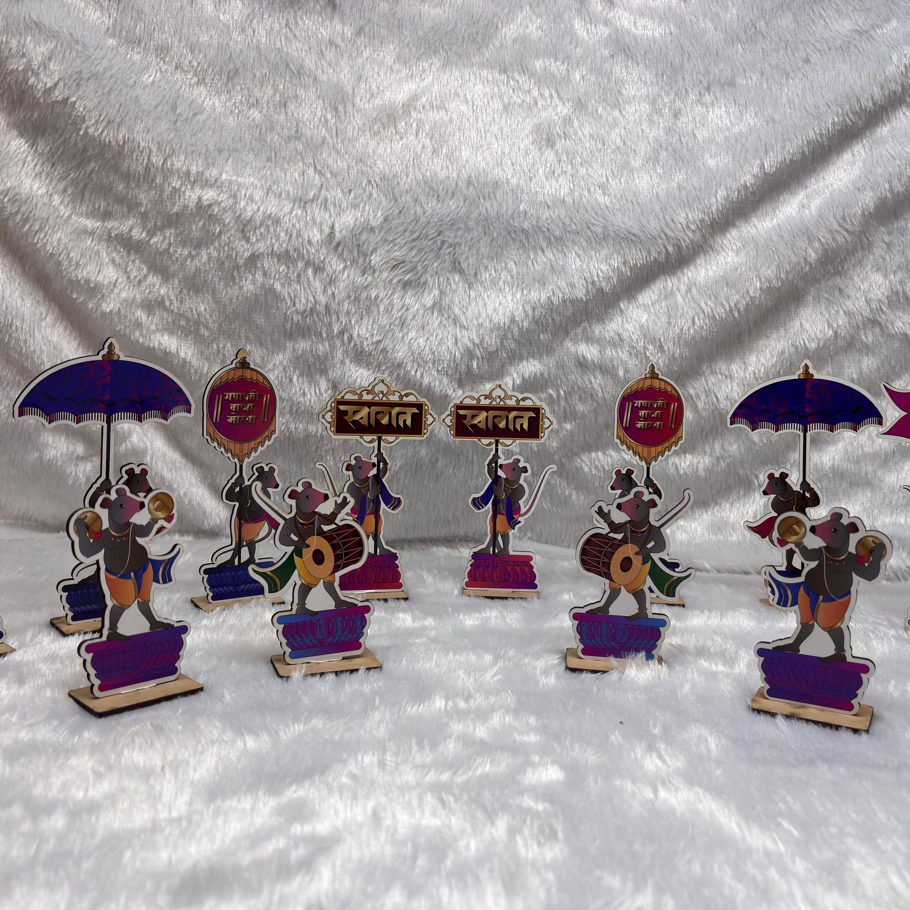 Ganpati Mushak Darbar (Set of 12)