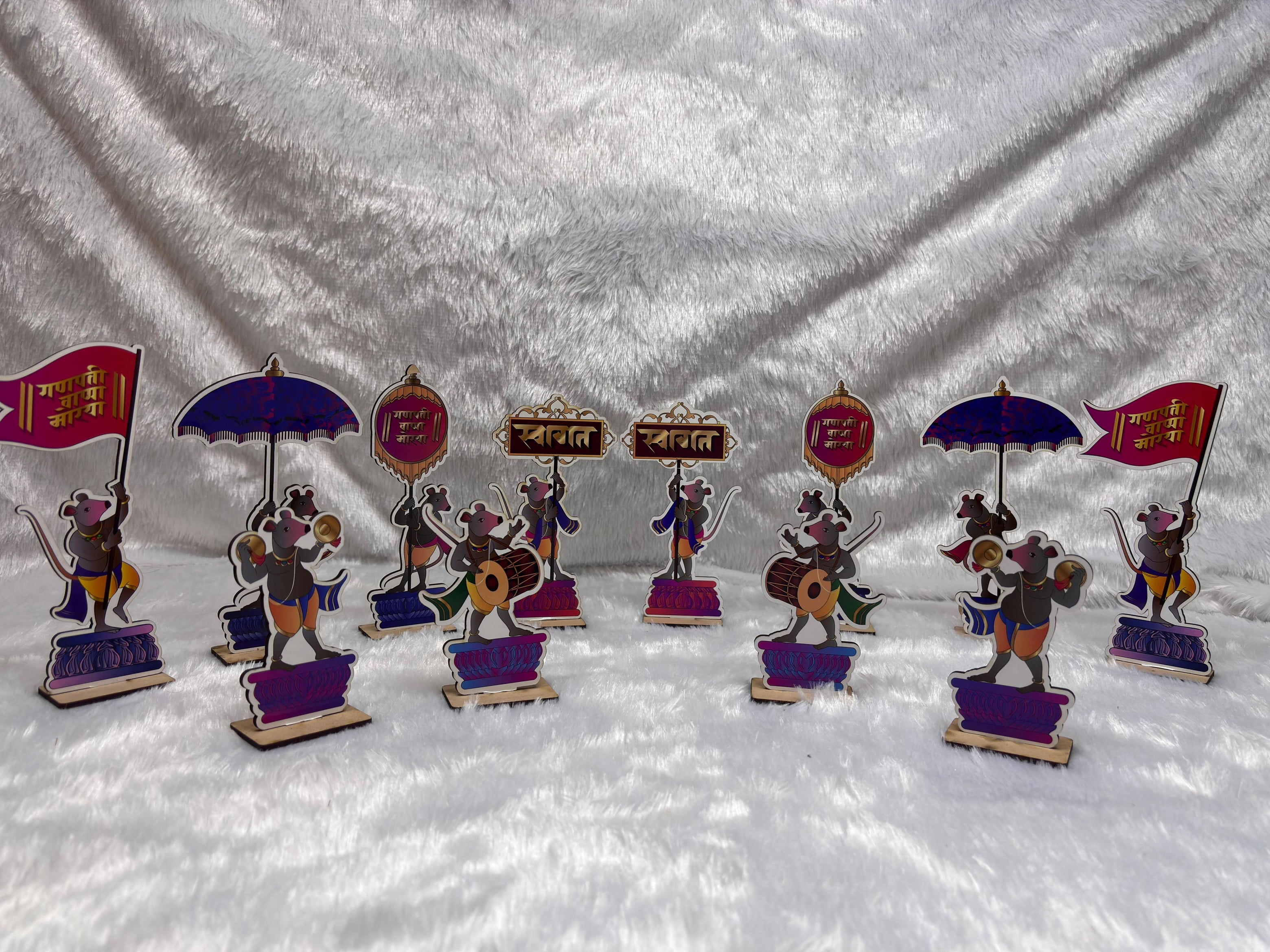 Ganpati Mushak Darbar (Set of 12)