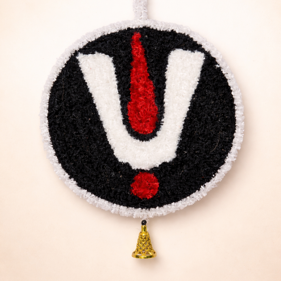 Handmade Fur Woolen Tirupati Balaji Tilak Wall Hanging