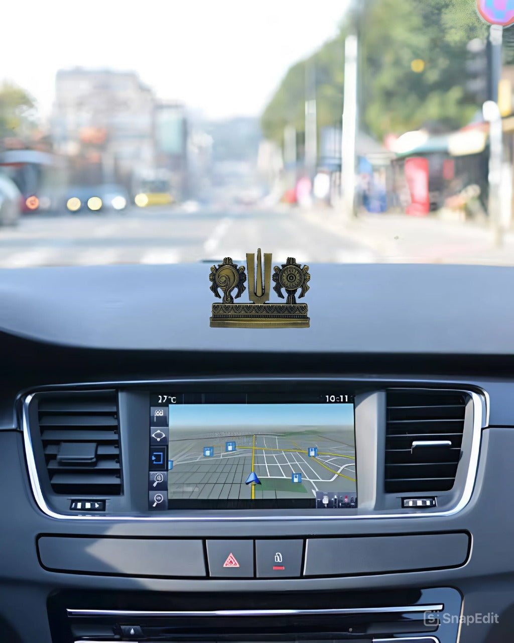 Shanku Chakra Tilak Car Dashboard