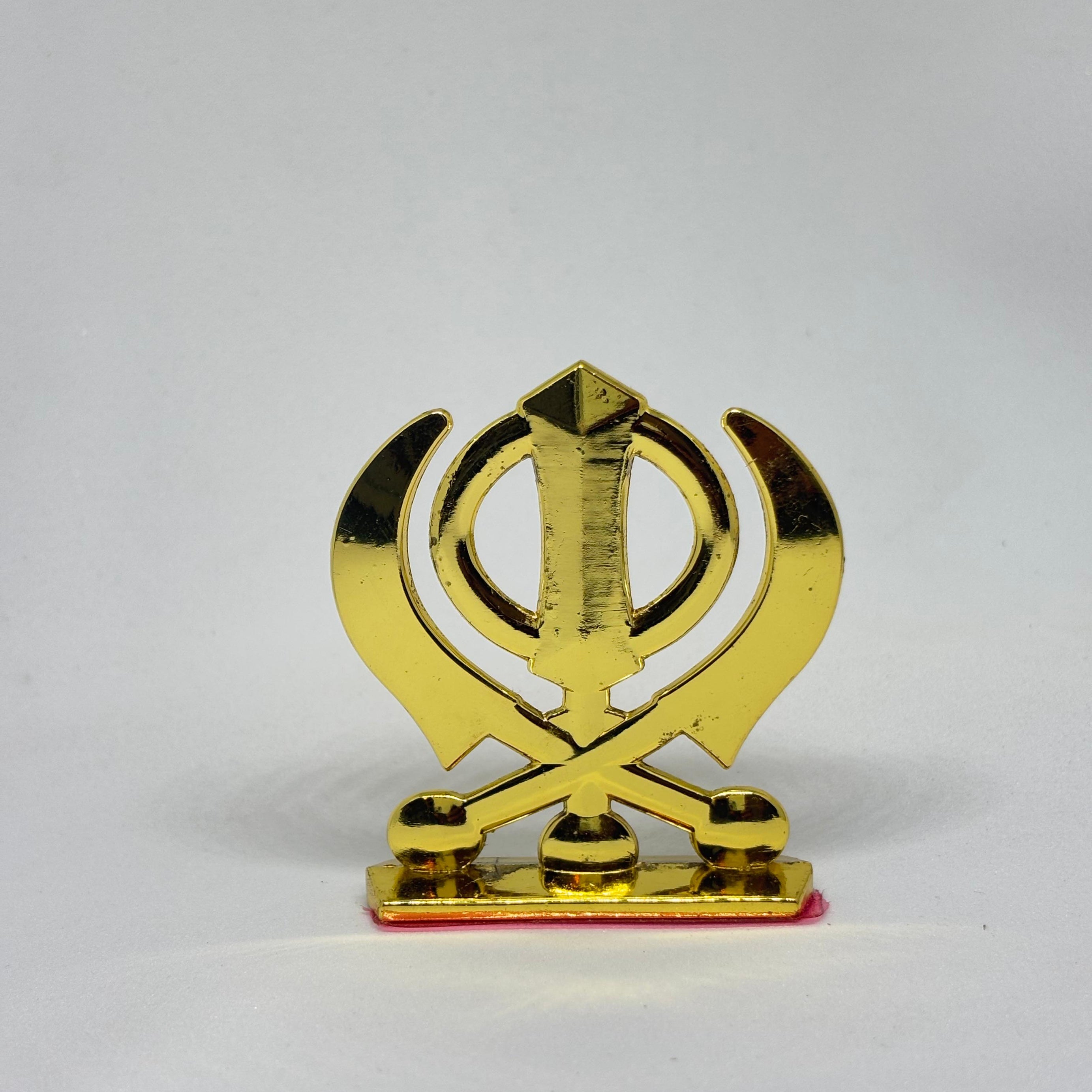 Golden Sikh Khanda for Car Dashboard
