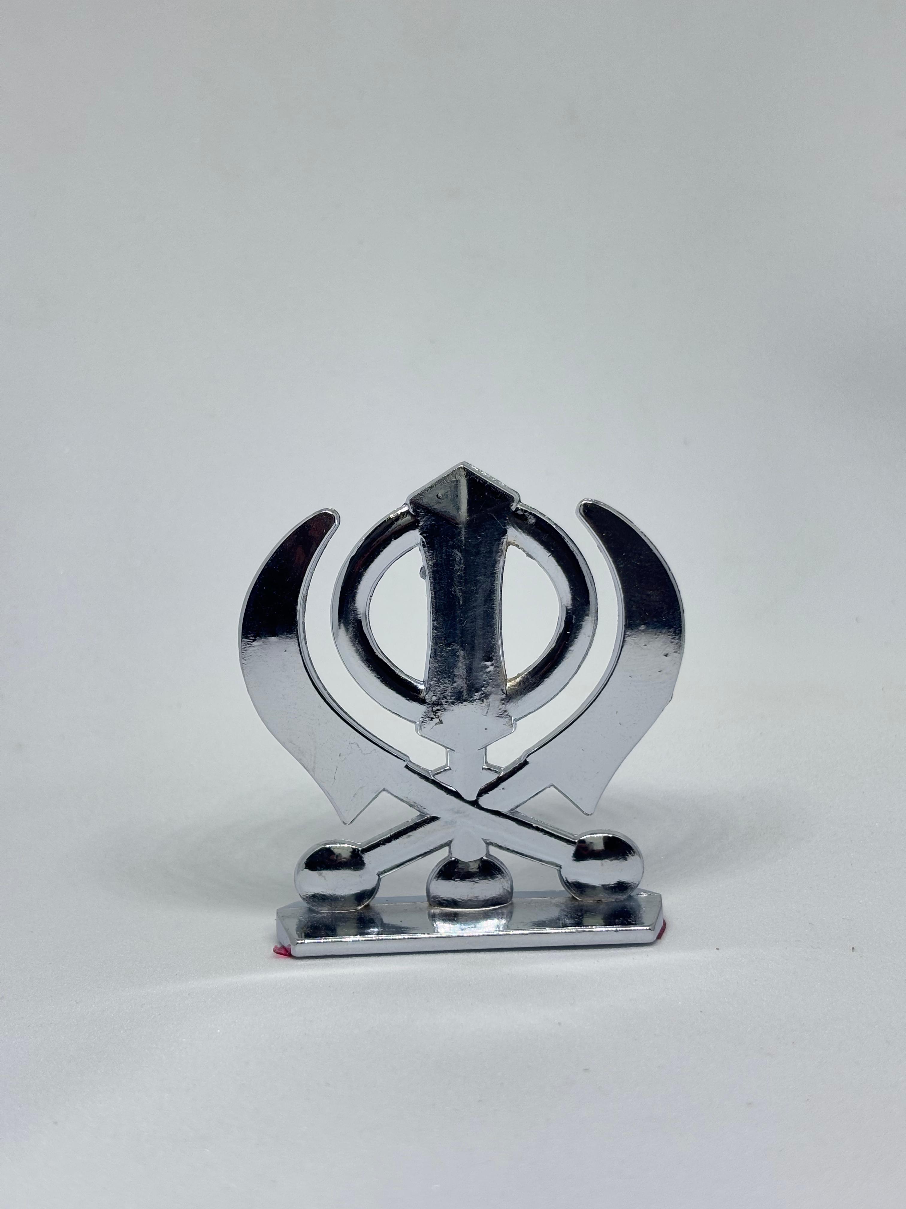 Golden Sikh Khanda for Car Dashboard