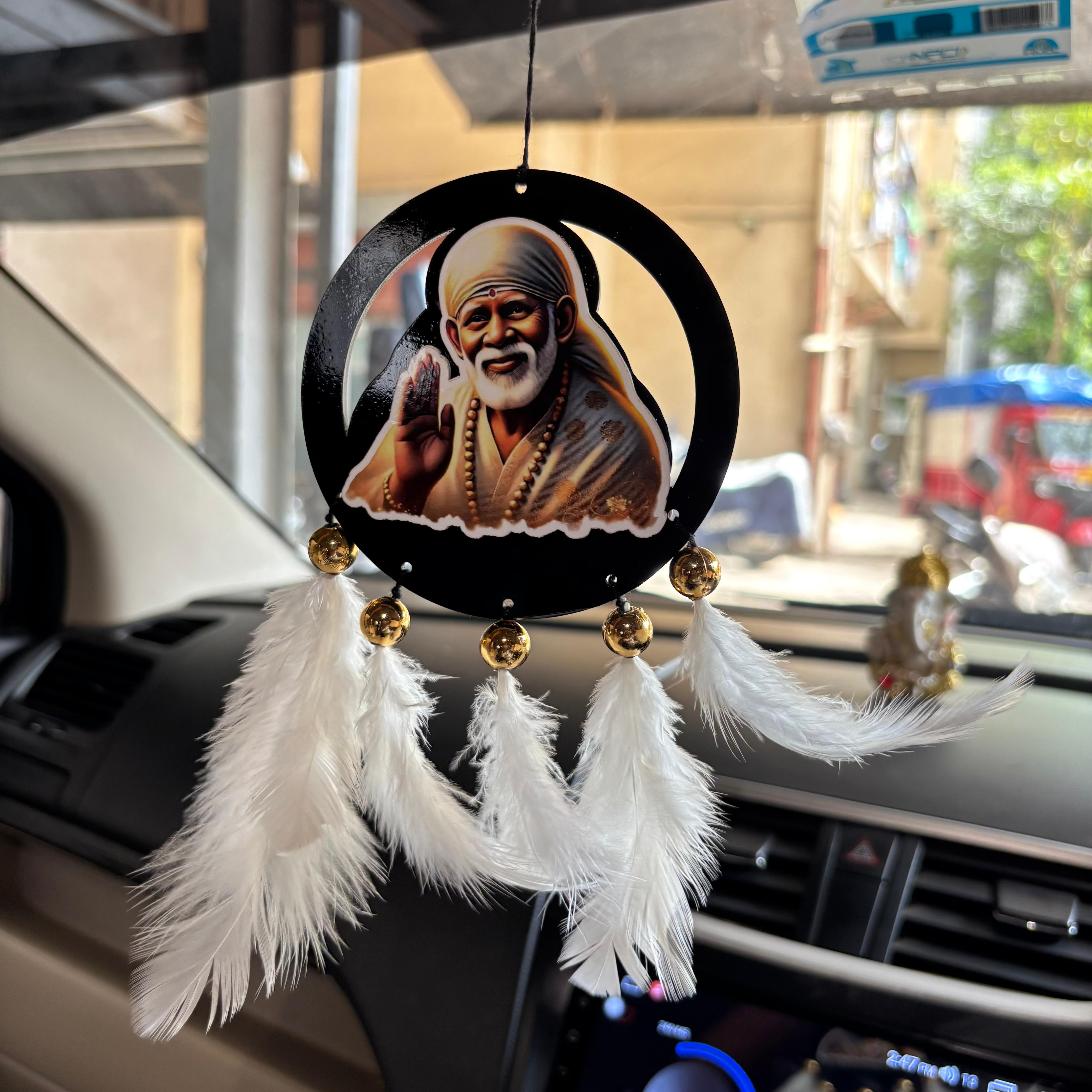 Shirdi Sai Baba Car & wall Hanging Handmade Black