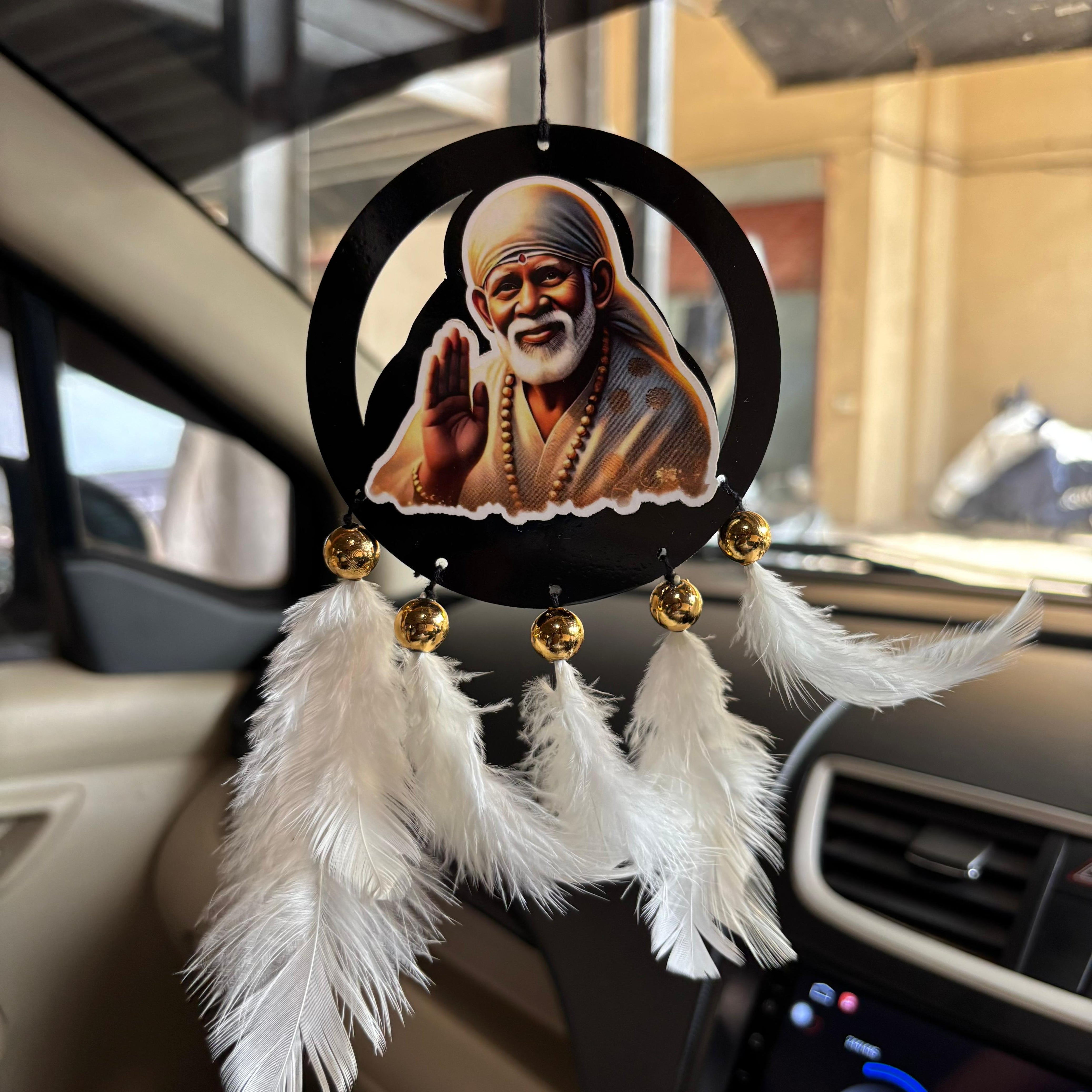 Shirdi Sai Baba Car & wall Hanging Handmade Black
