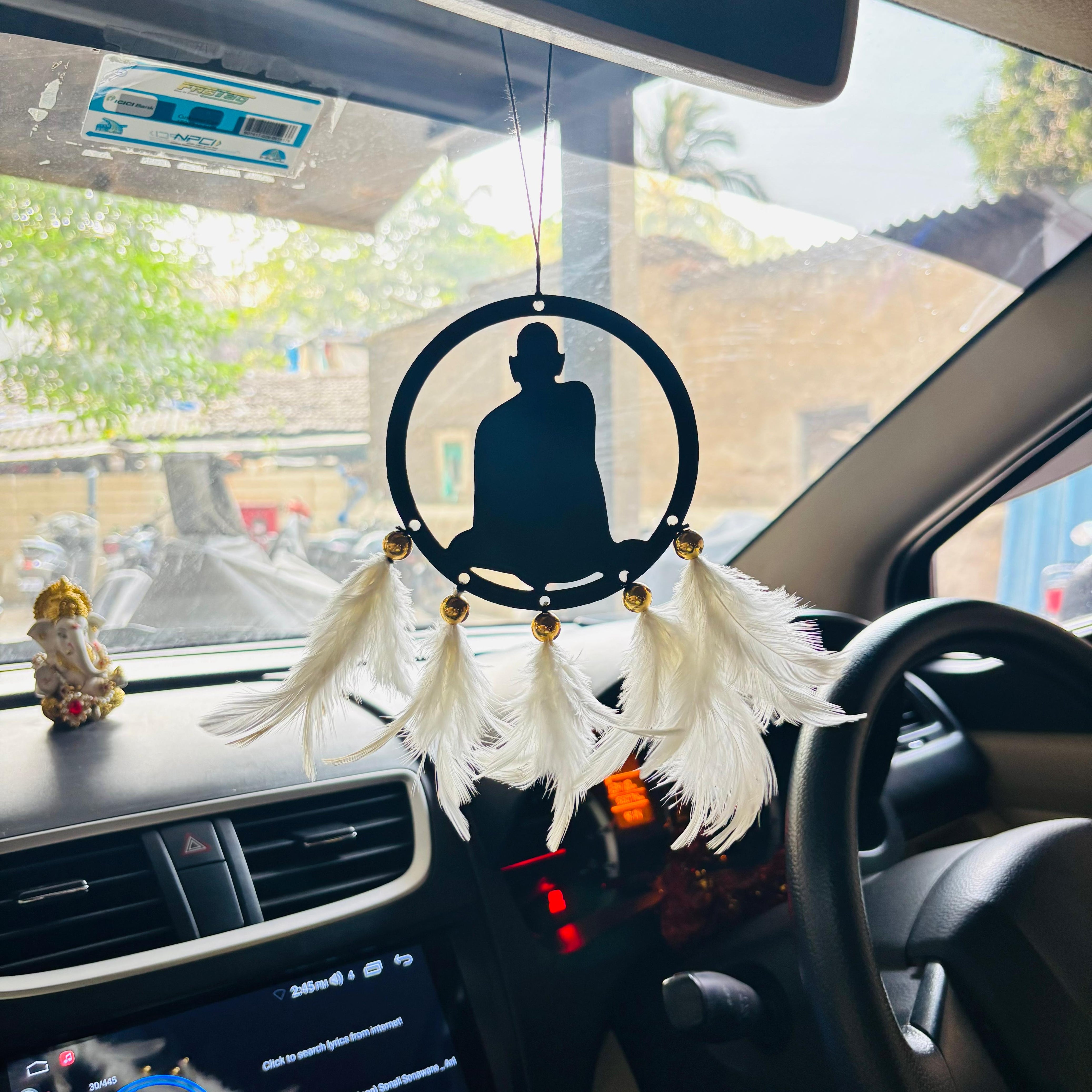 Swami Samarth Car & wall Hanging Handmade Black