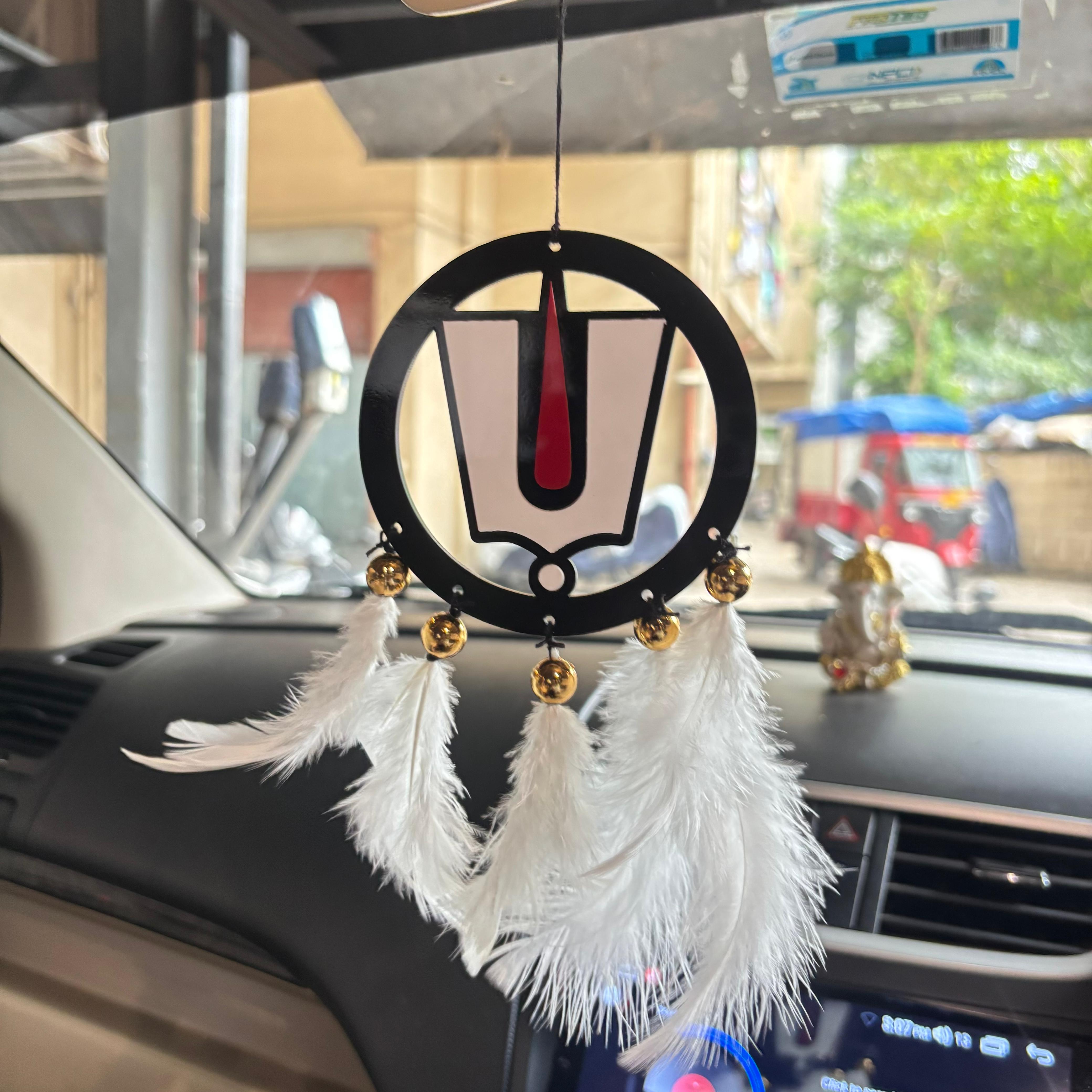 Tirupati Balaji Venkteshwara Tilak Car & wall Hanging Handmade Black