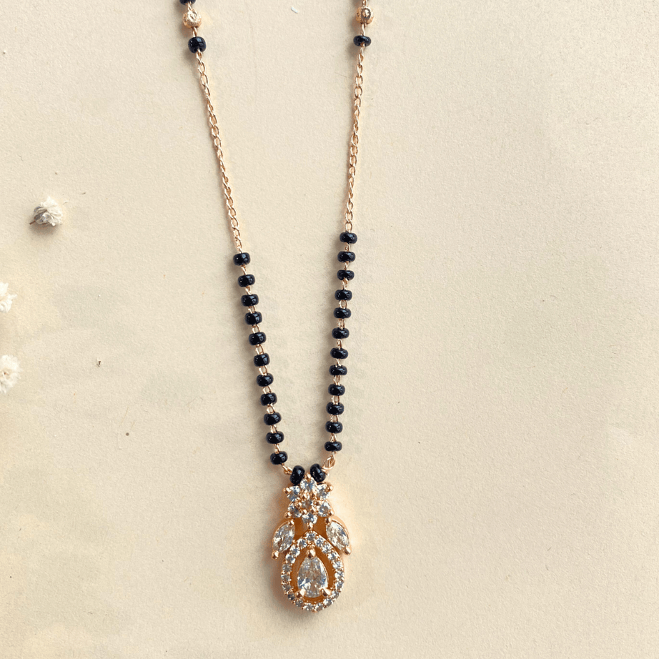 white Diamond Unique Designs Aanya Mangalsutra Zerakijewels